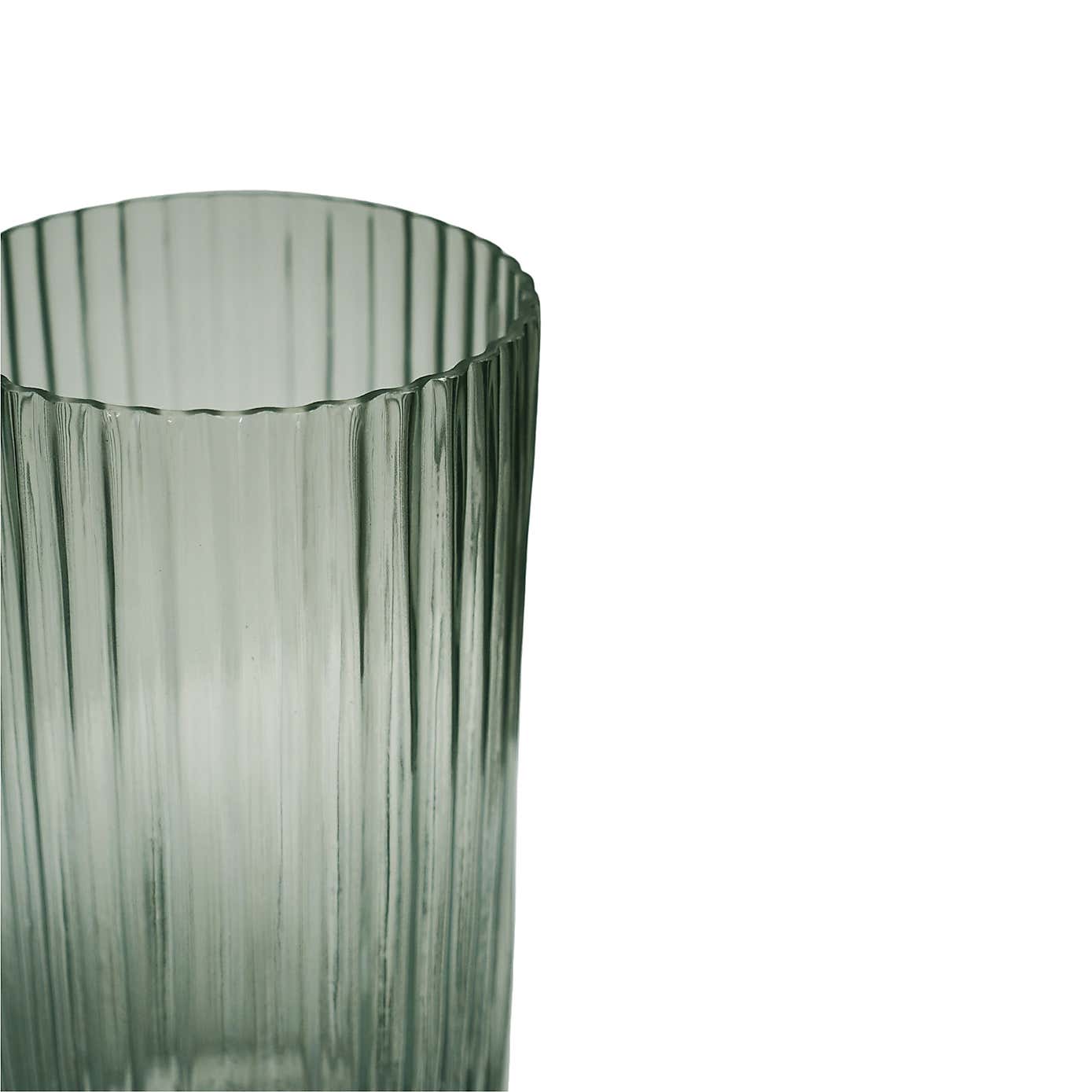 Daphne Ribbed Glass Vase