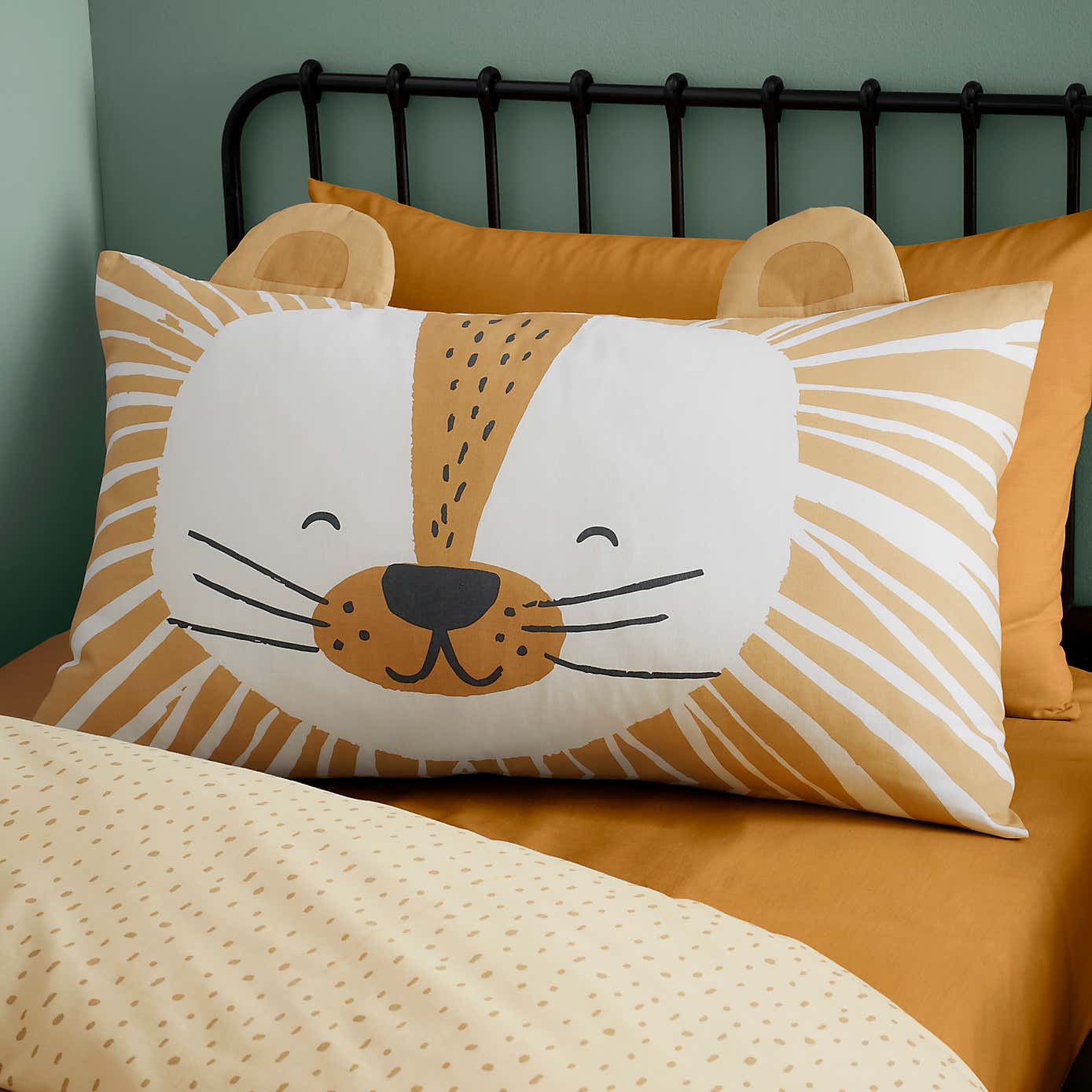 3D Lion Duvet Cover and Pillowcase Set