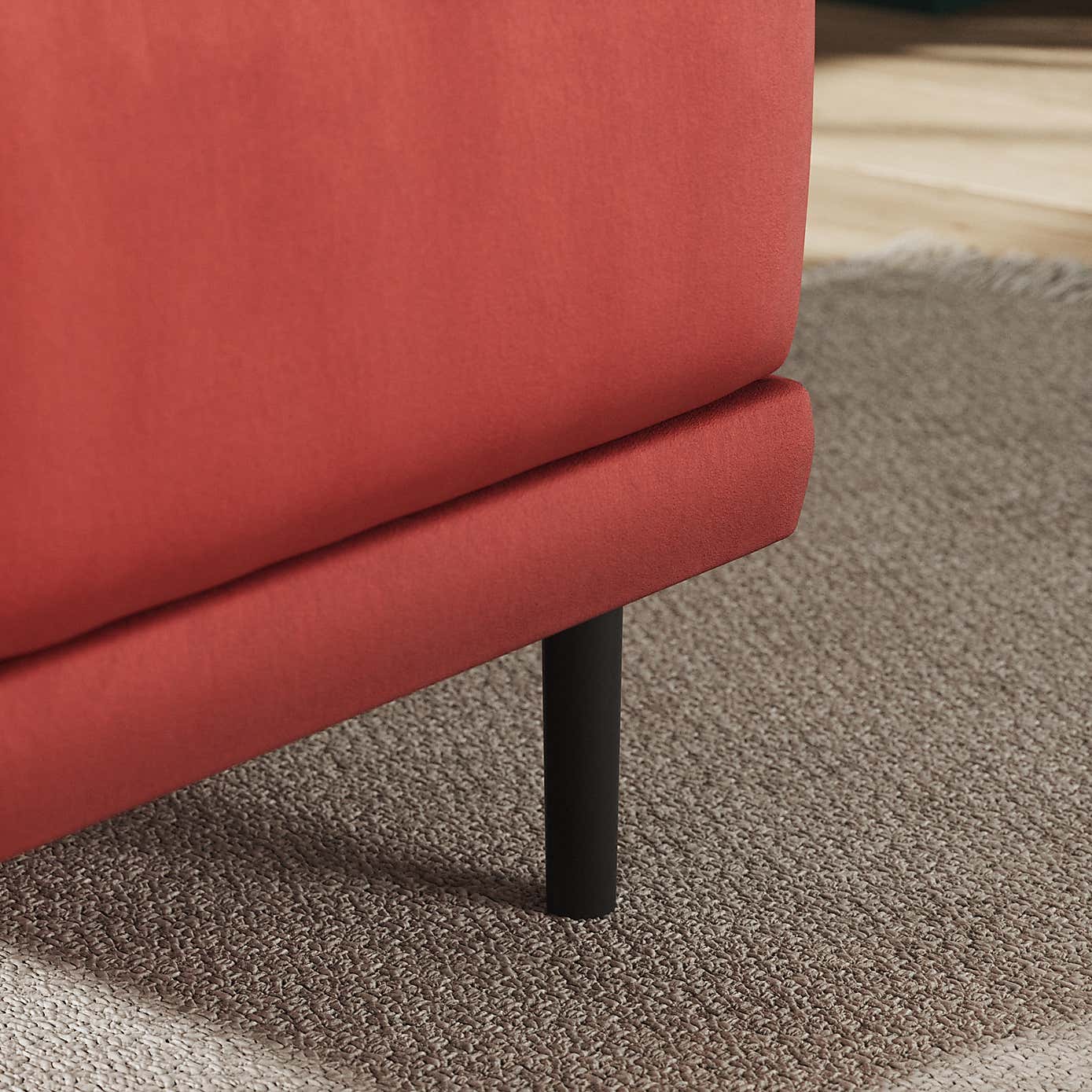 Mae Small Dining Bench, Matte Plush Velvet