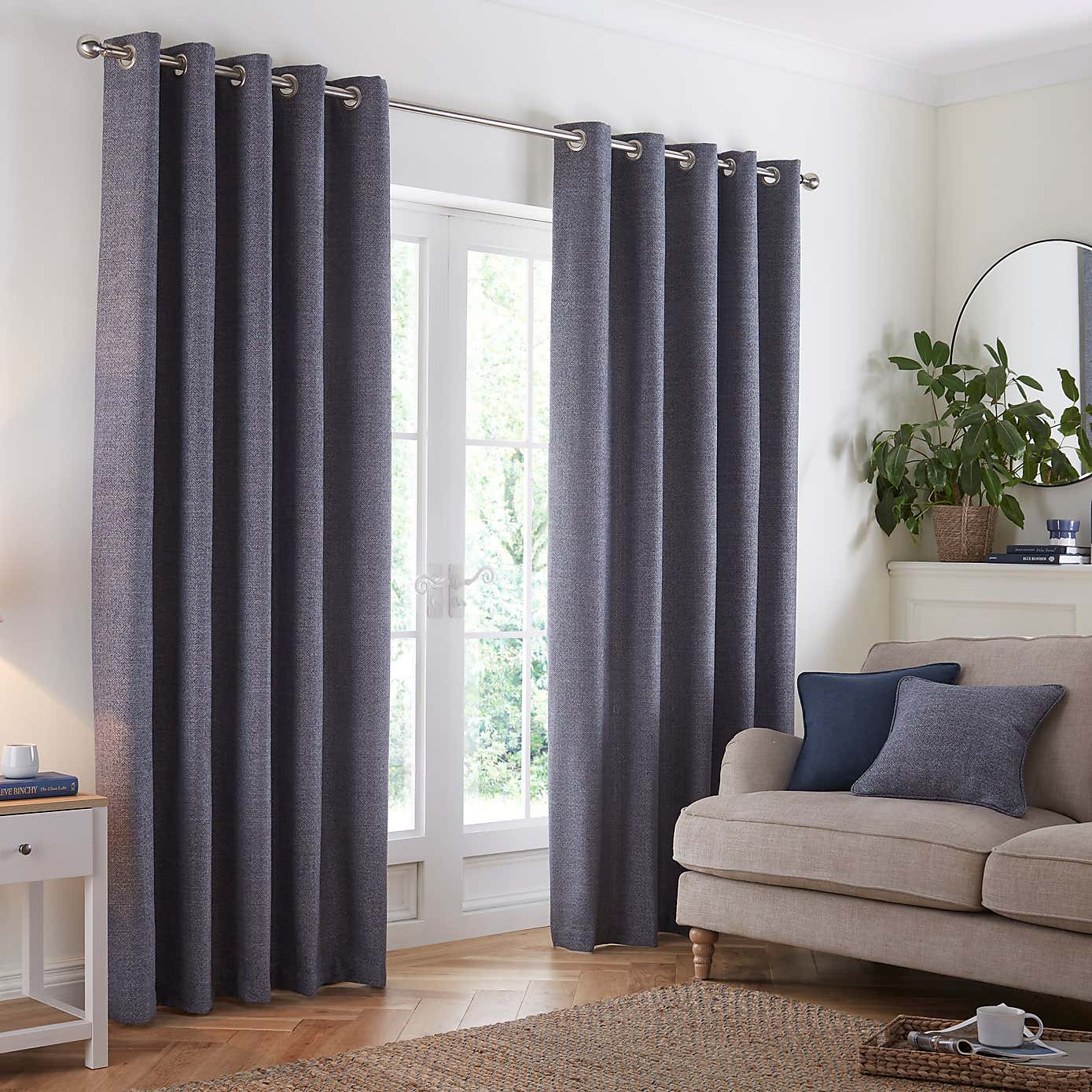 Churchgate Swithland Herringbone Eyelet Curtains