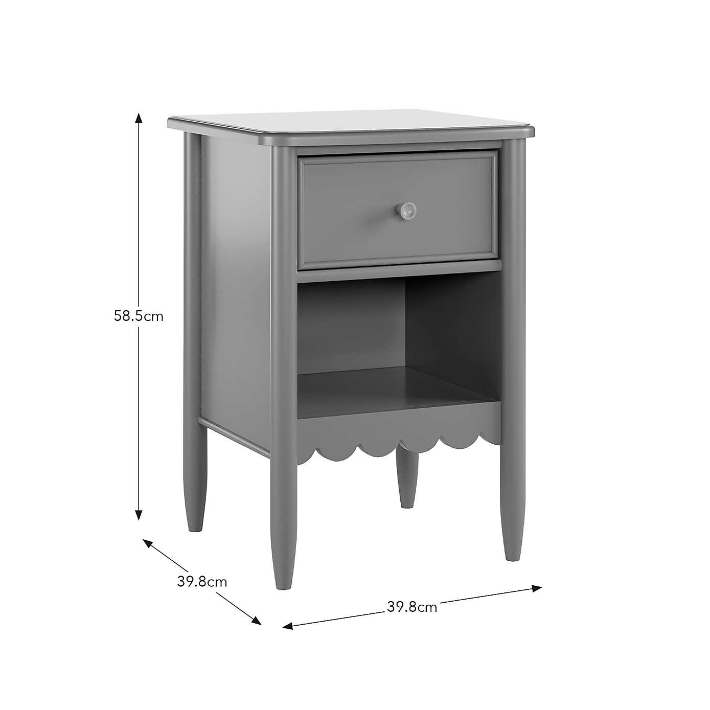 Remi 1 Drawer Bedside Table