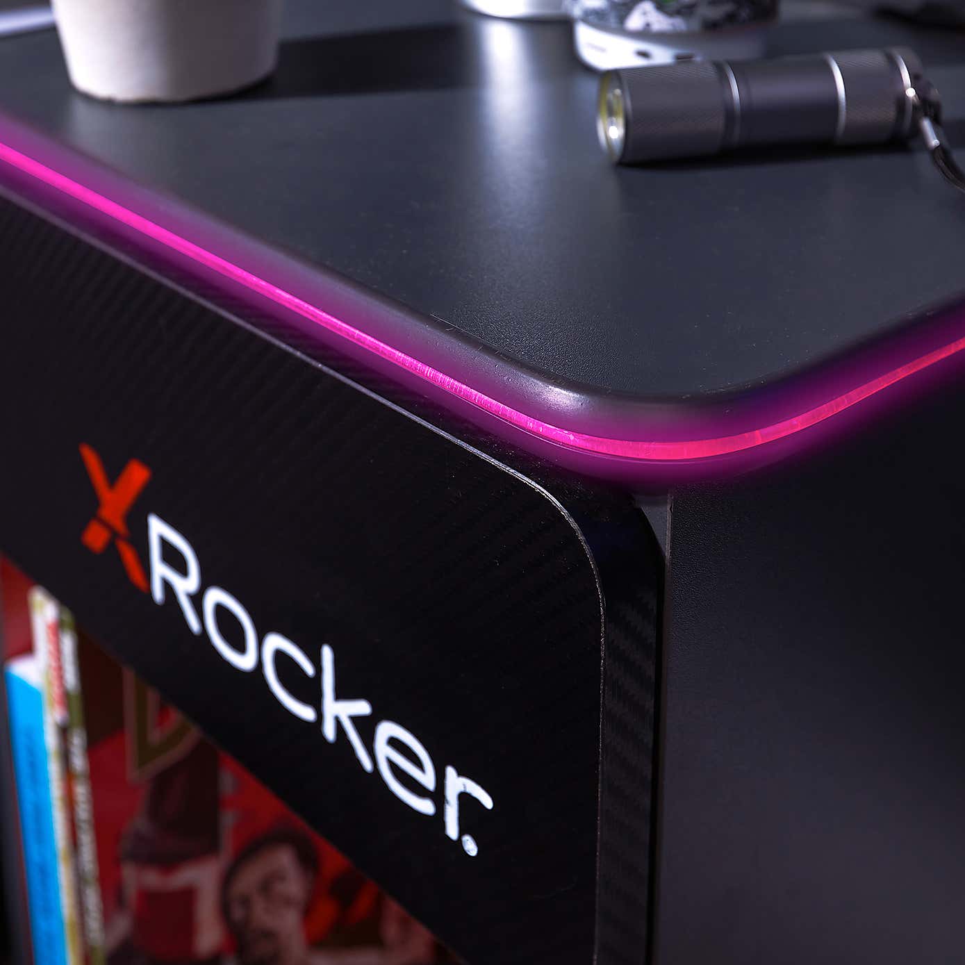 X Rocker Carbon Tek Bedside Table with Wireless charging