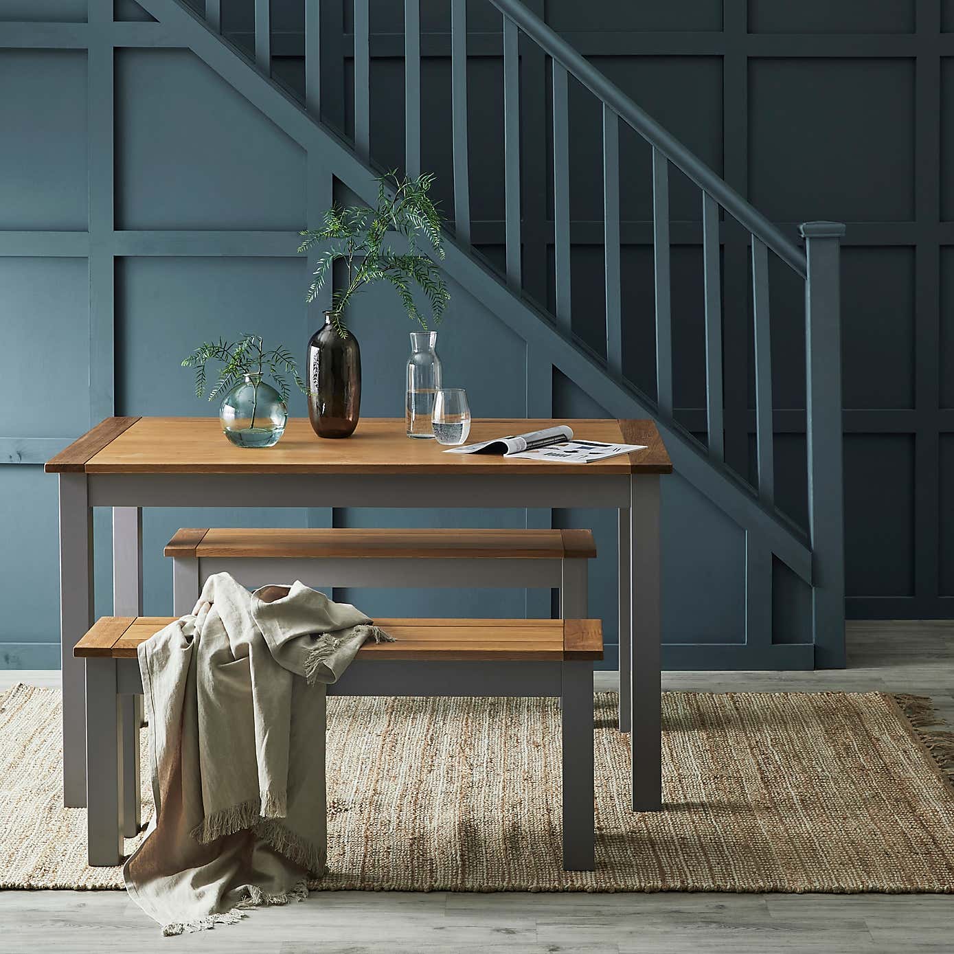 Clifford Dining Bench Set Grey