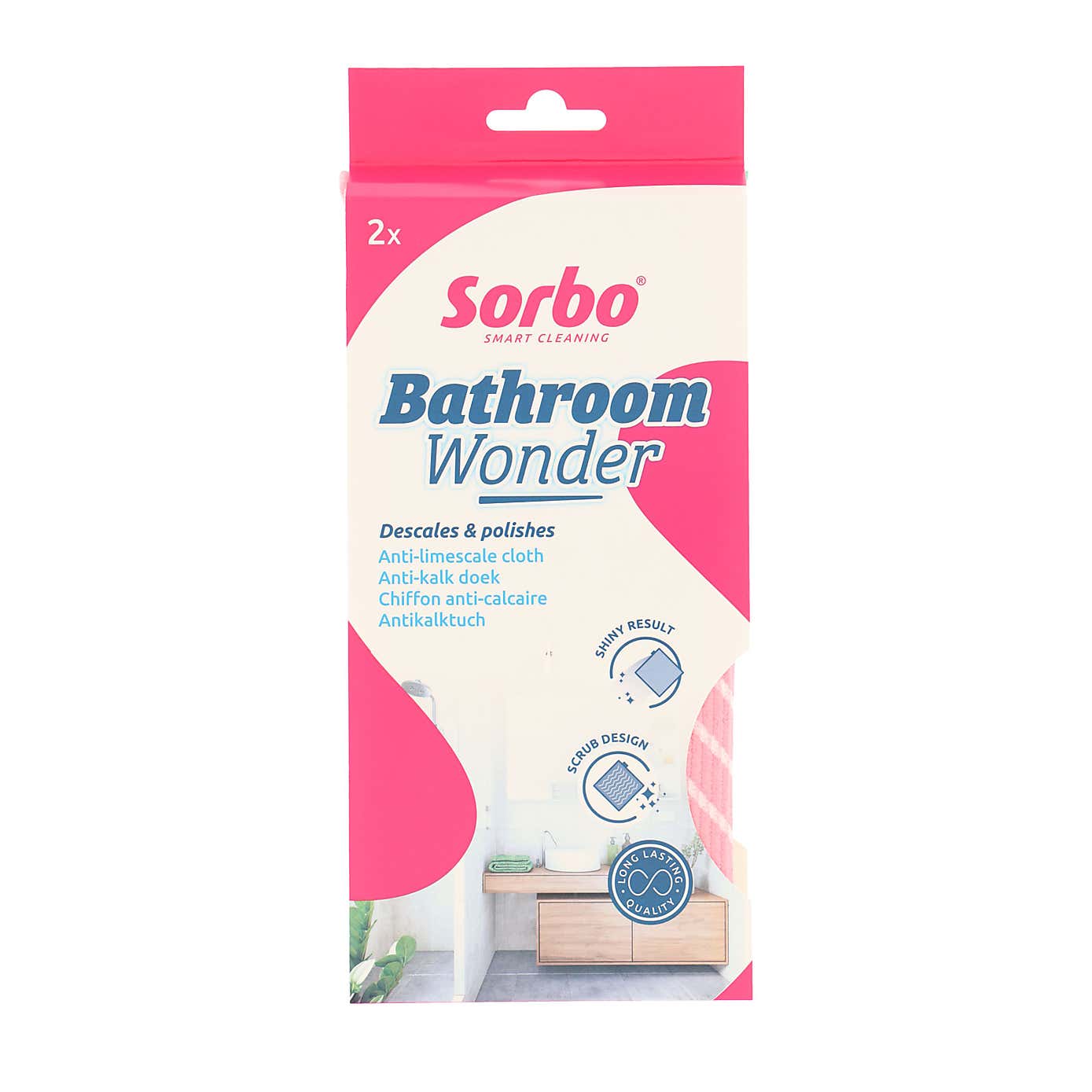 Sorbo Pack of 2 Bathroom Wonder Cloths
