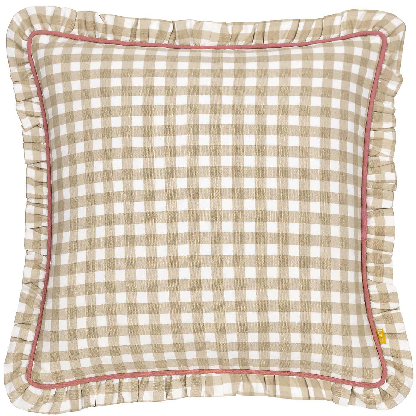 furn. Maude Gingham Cotton Square Cushion