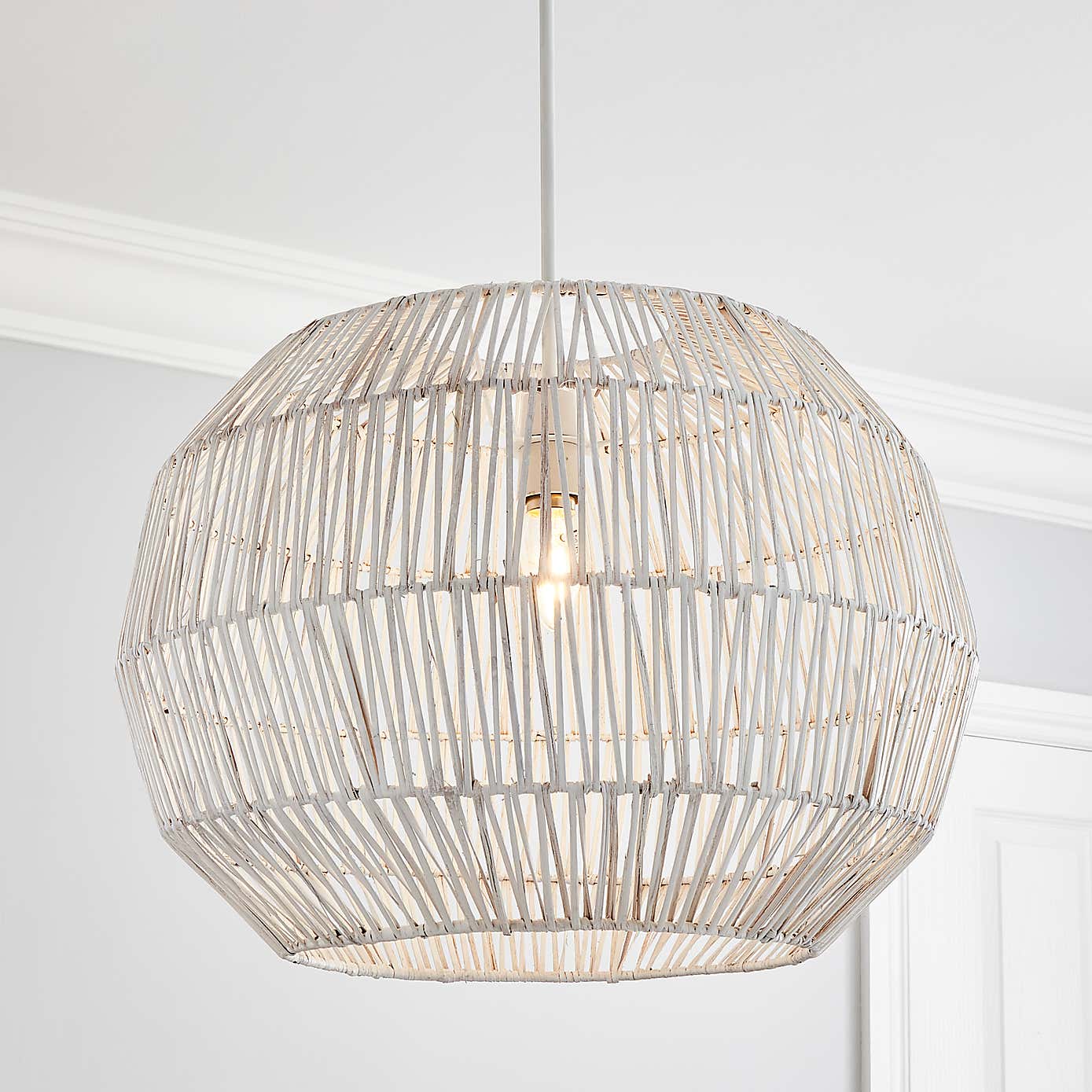 Wicker Woven Easy Fit Pendant Shade