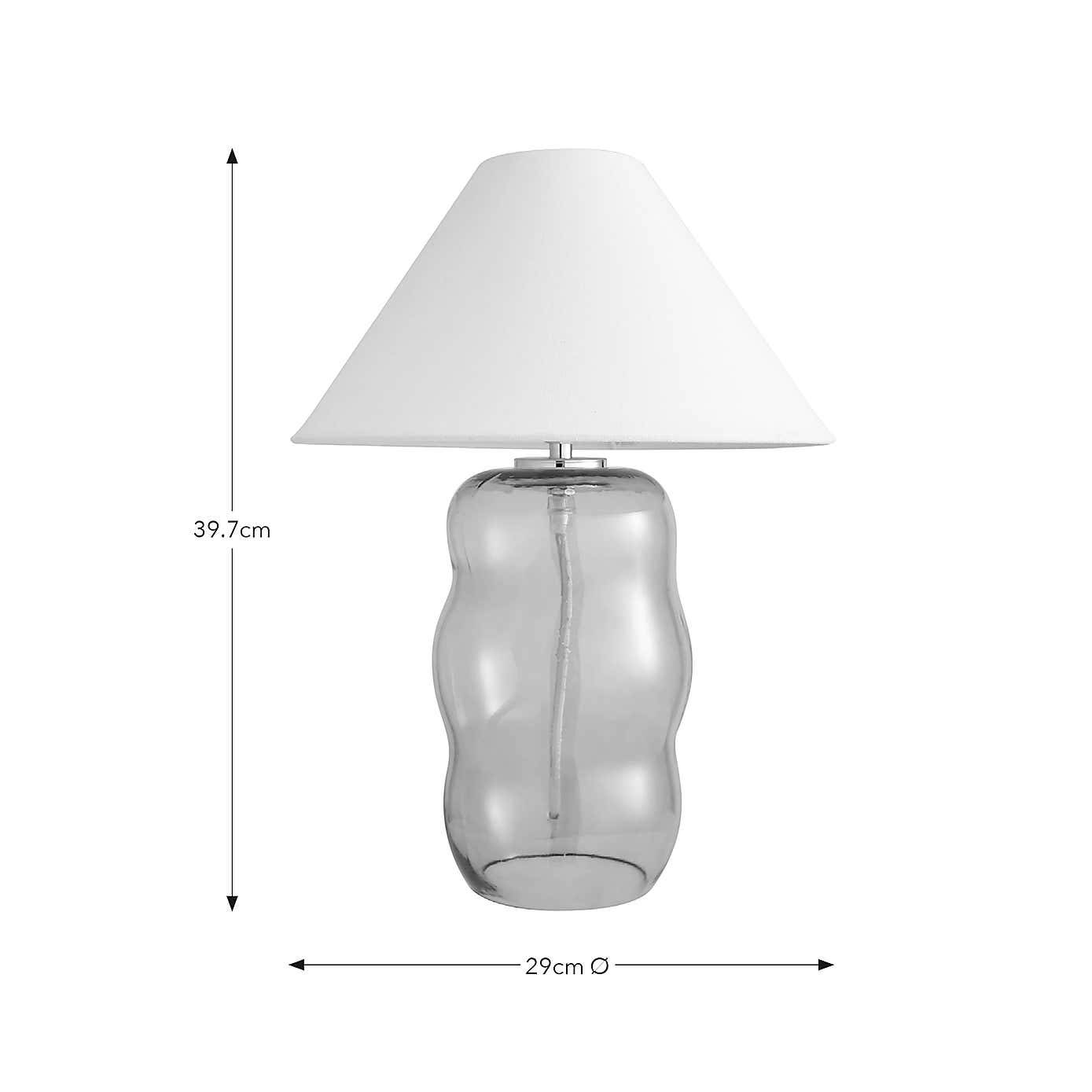 Phoebe Abstract Glass Table Lamp