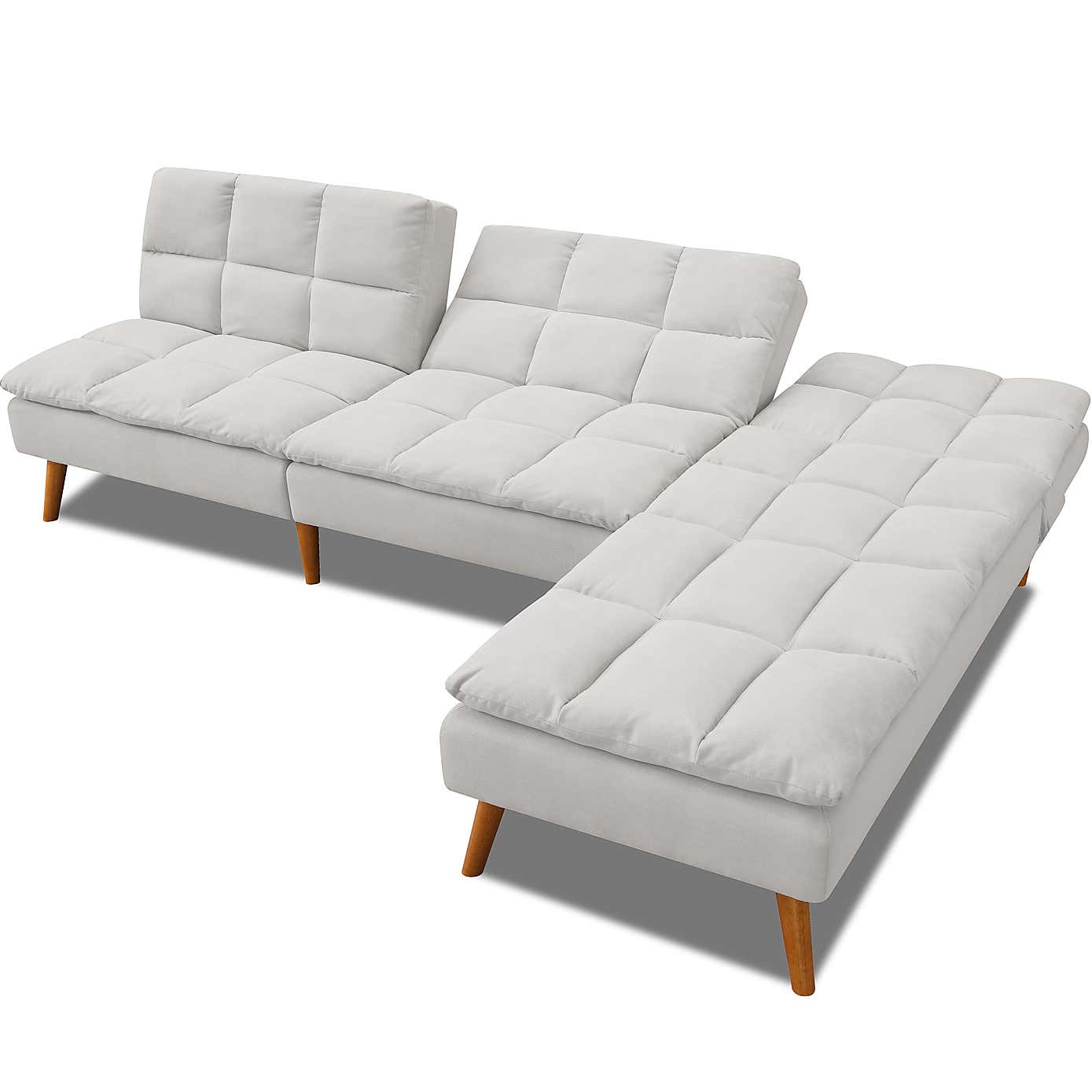 Cloud Fabric Corner Double Sofa Bed