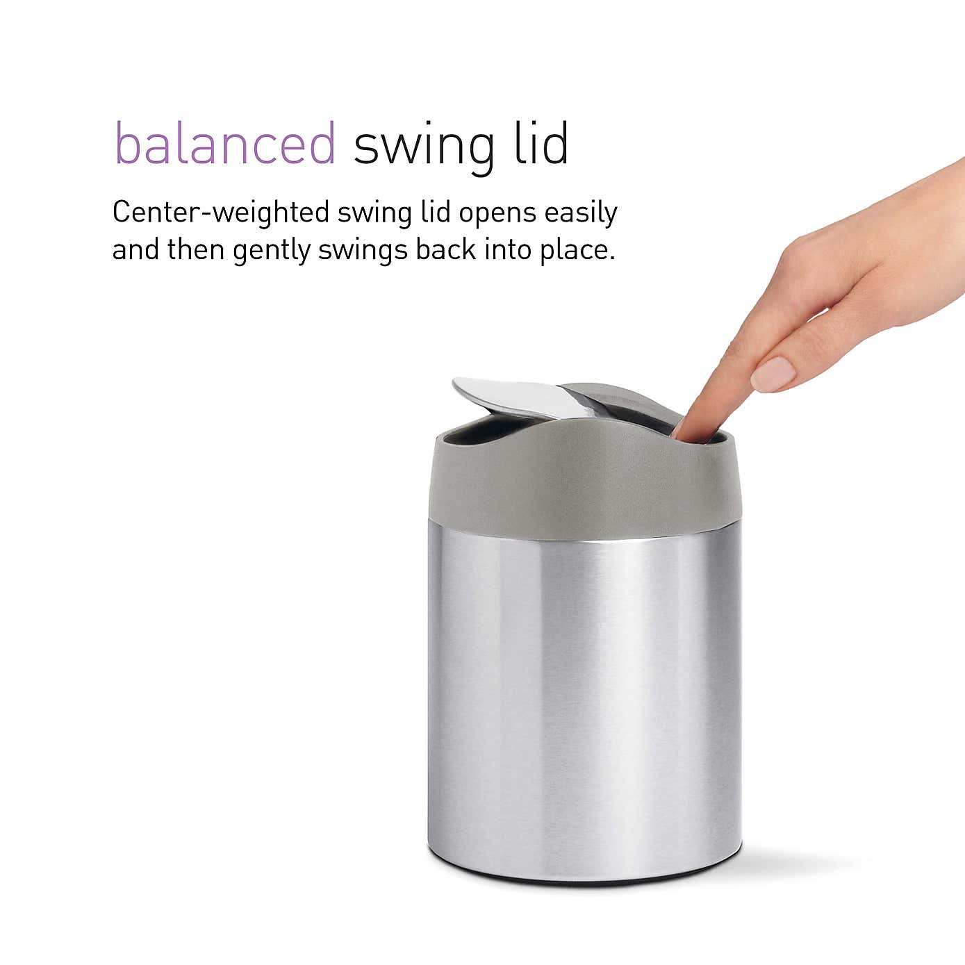 simplehuman 1.5 Litre Mini Can Swing Bin