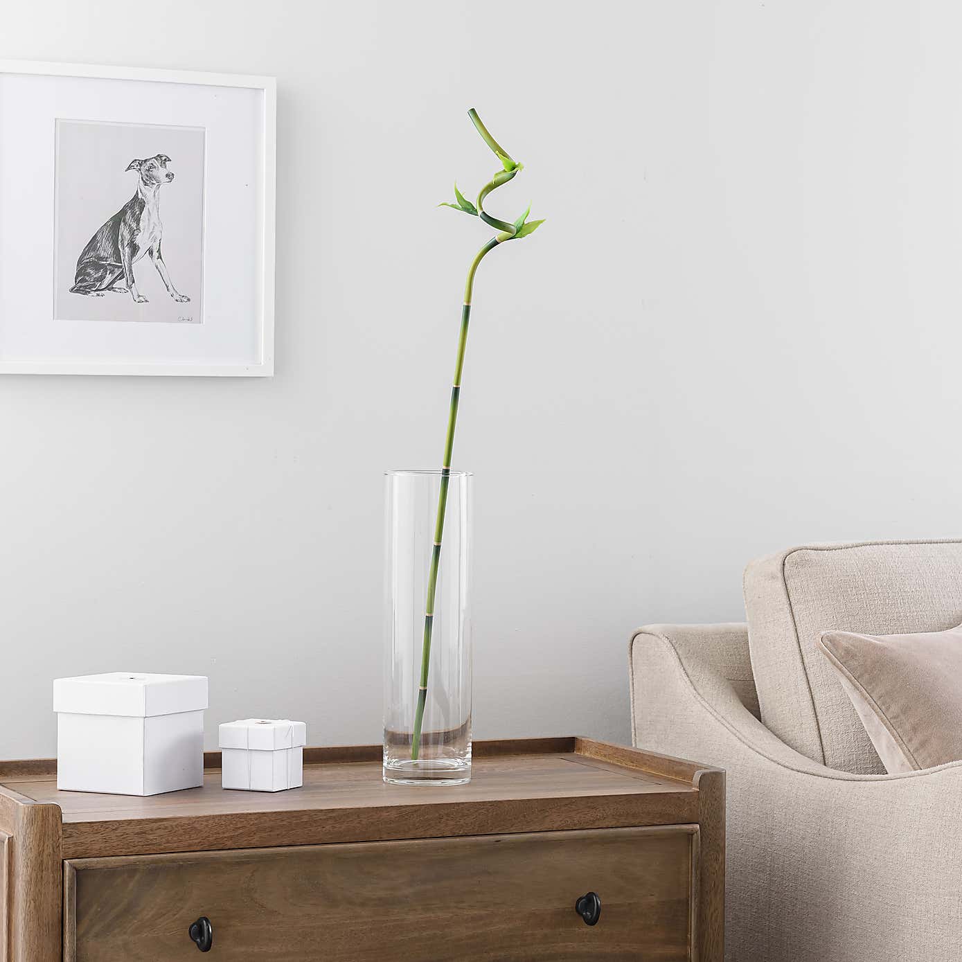 Artificial Green Lucky Bamboo Stem