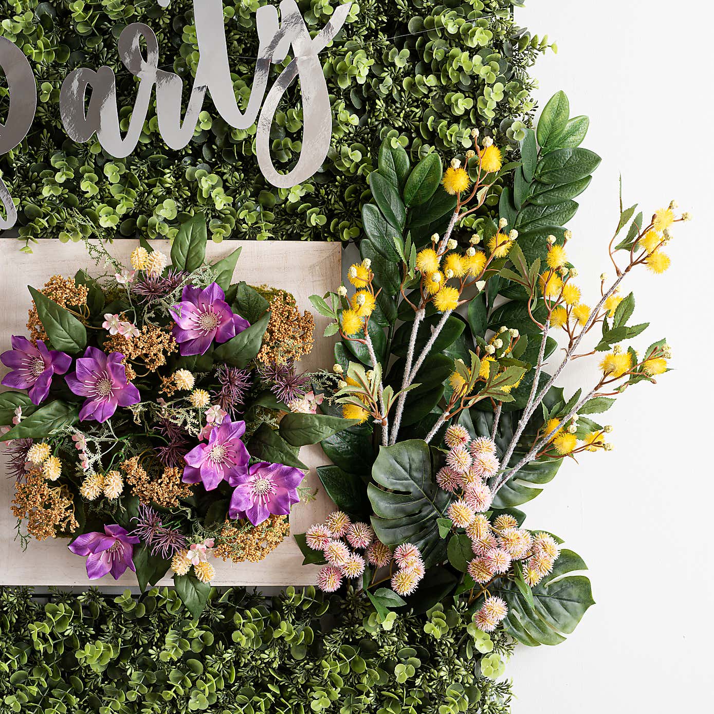 Artificial Wildflower Wall Panel