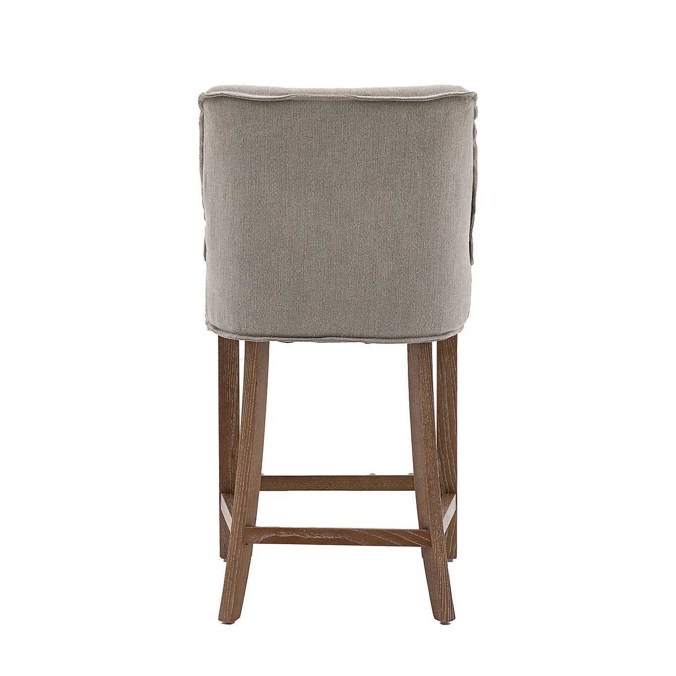 Thane Set of 2 Bar Stools, Grey Linen