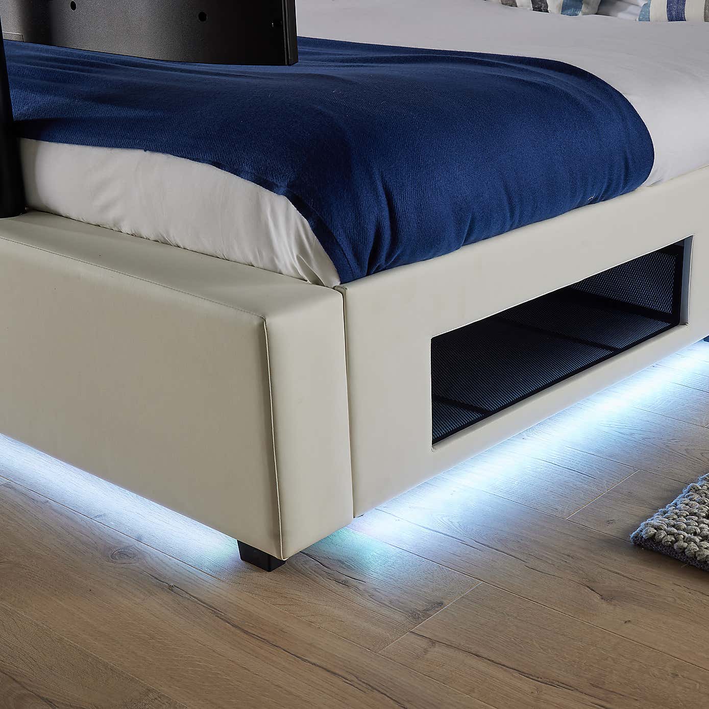 X Rocker Living Ava TV Bed with LED Lights and TV Mount