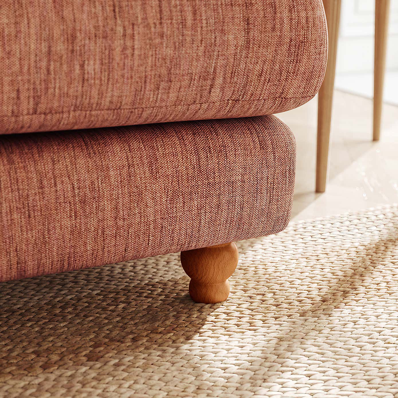 Martha Faux Linen Snuggle Chair