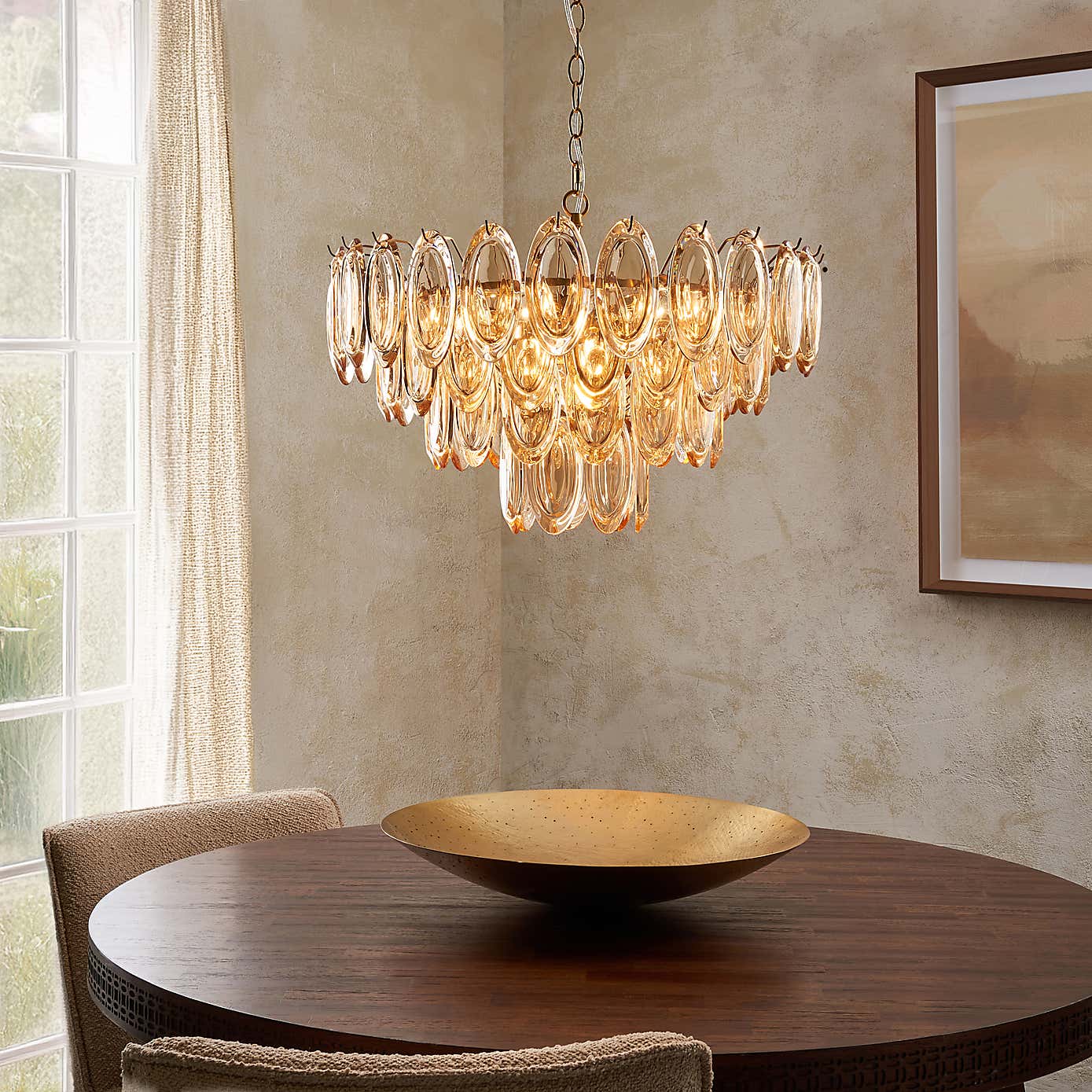 Dusk 9 Light Adjustable Chandelier