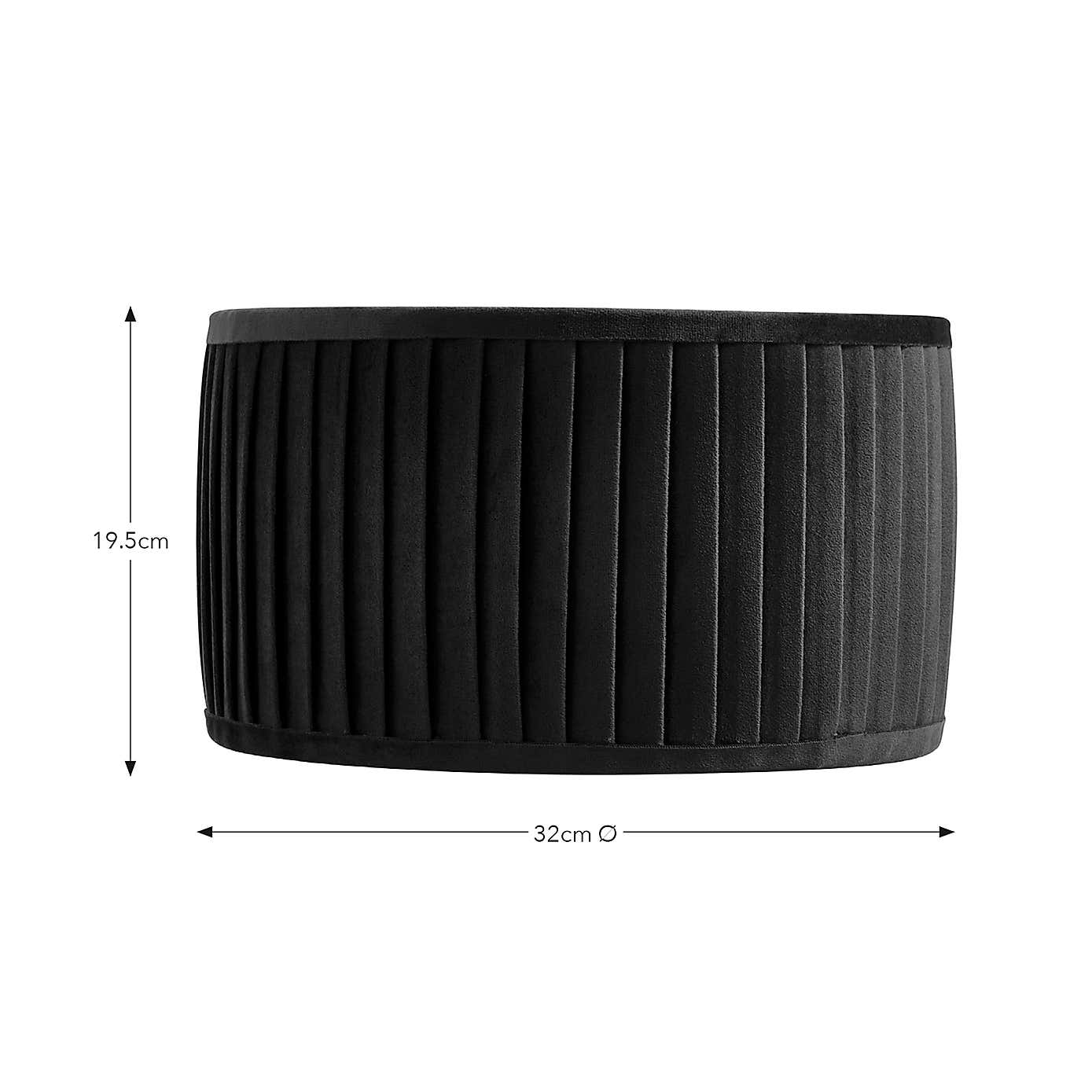 Sawyer Pleated Velvet Drum Lamp Shade