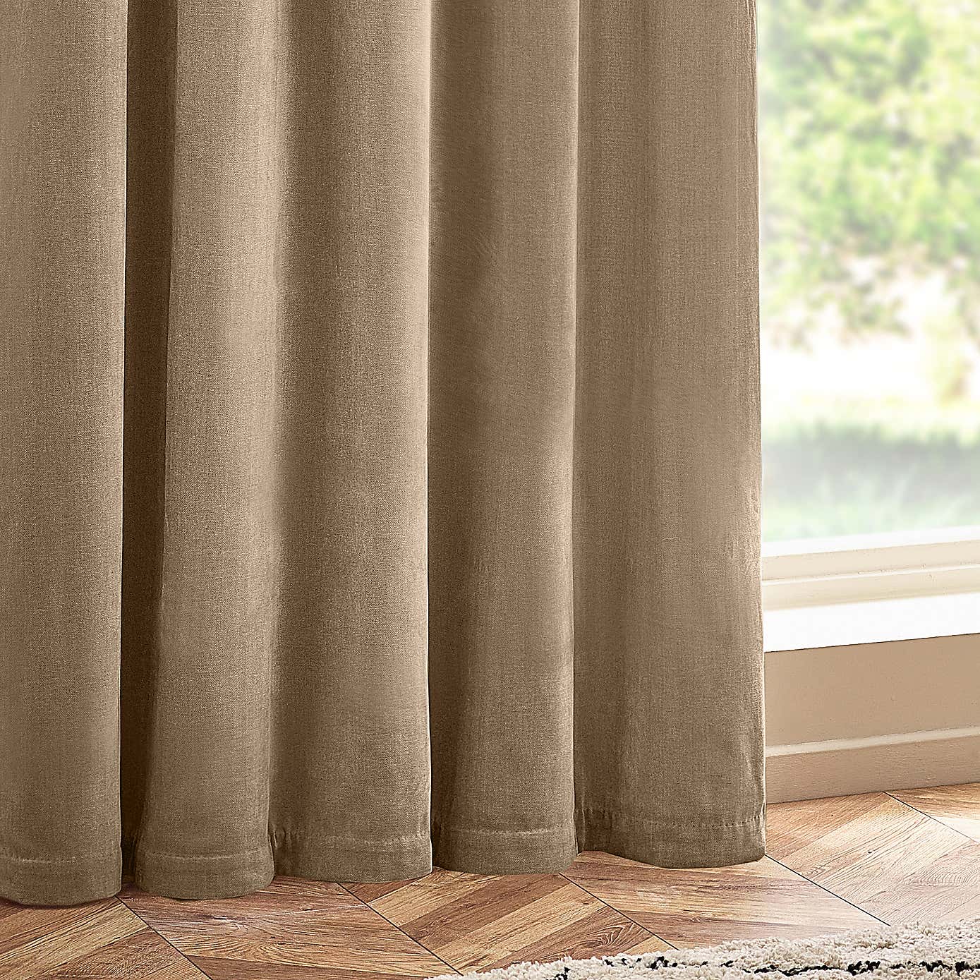 Yard Heavy Chenille Eyelet Curtains