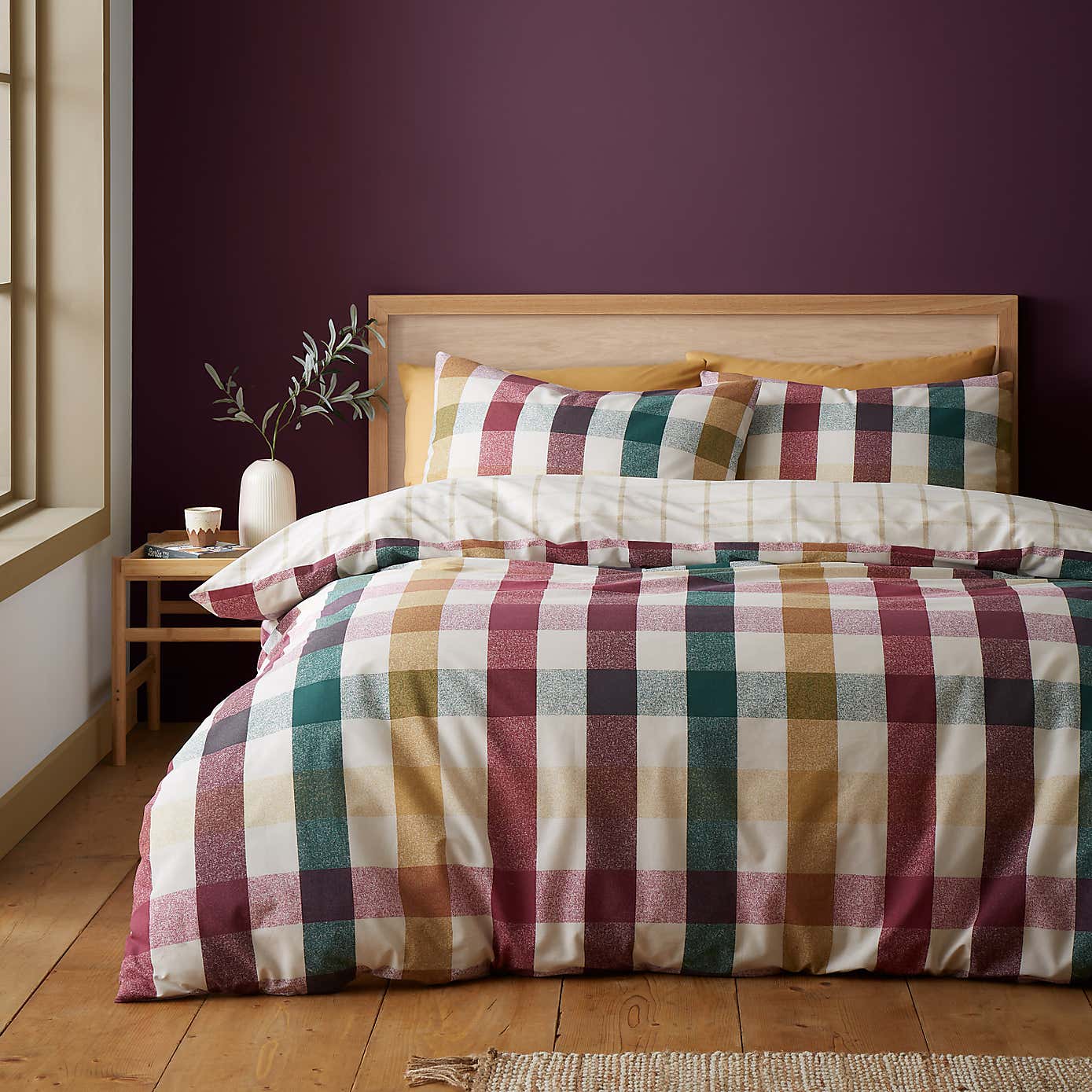 Catherine Lansfield Autumn Check Duvet Cover Set