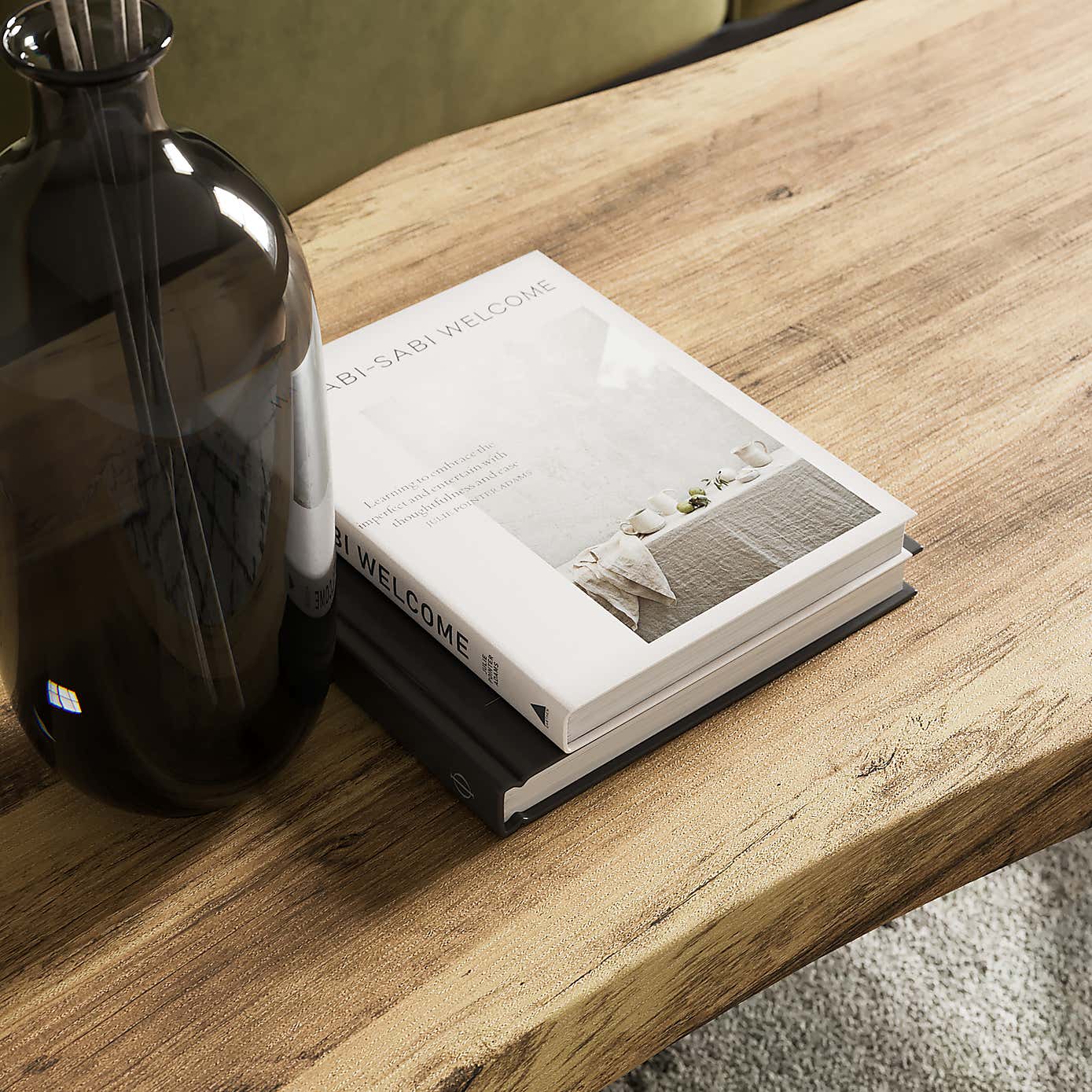 Ezra Coffee Table, Rustic Wood Effect