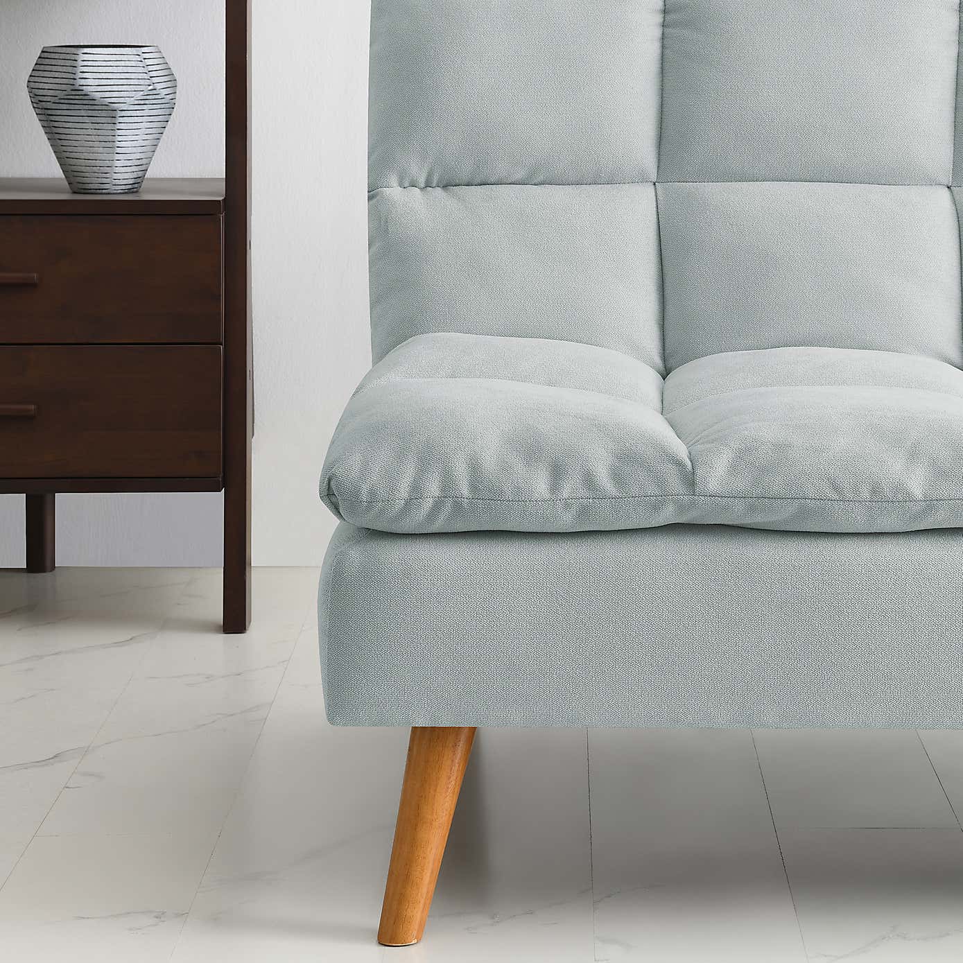 Cloud Fabric Corner Double Sofa Bed