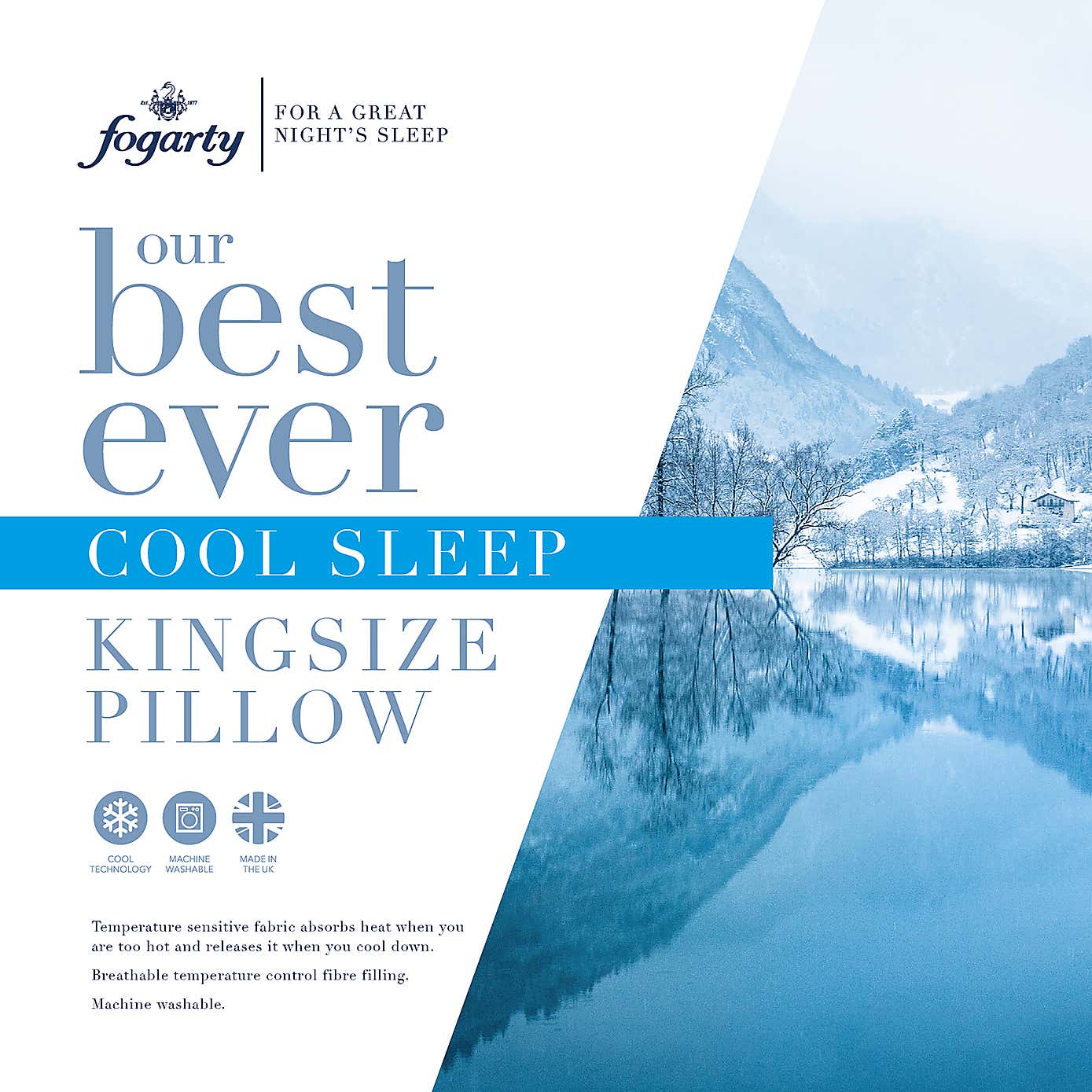 Fogarty Cool Sleep Kingsize Pillow