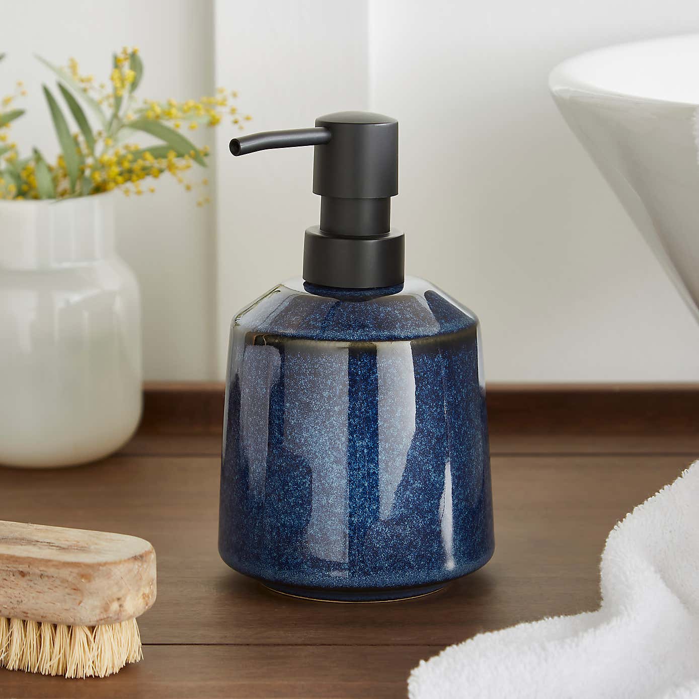 Blue Glaze Bathroom Accessories Set