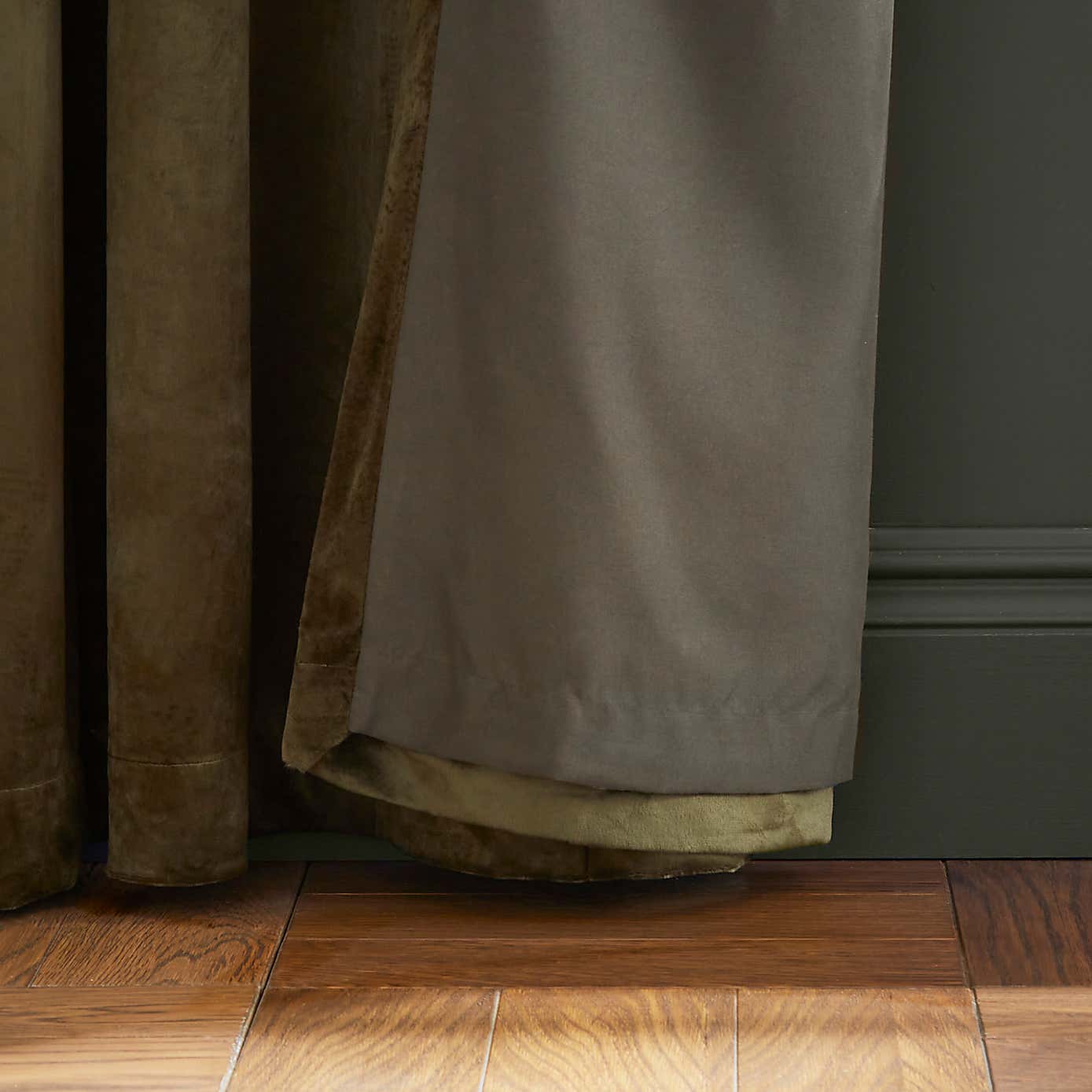 Catherine Lansfield Kingsley Matt Velvet Eyelet Curtains