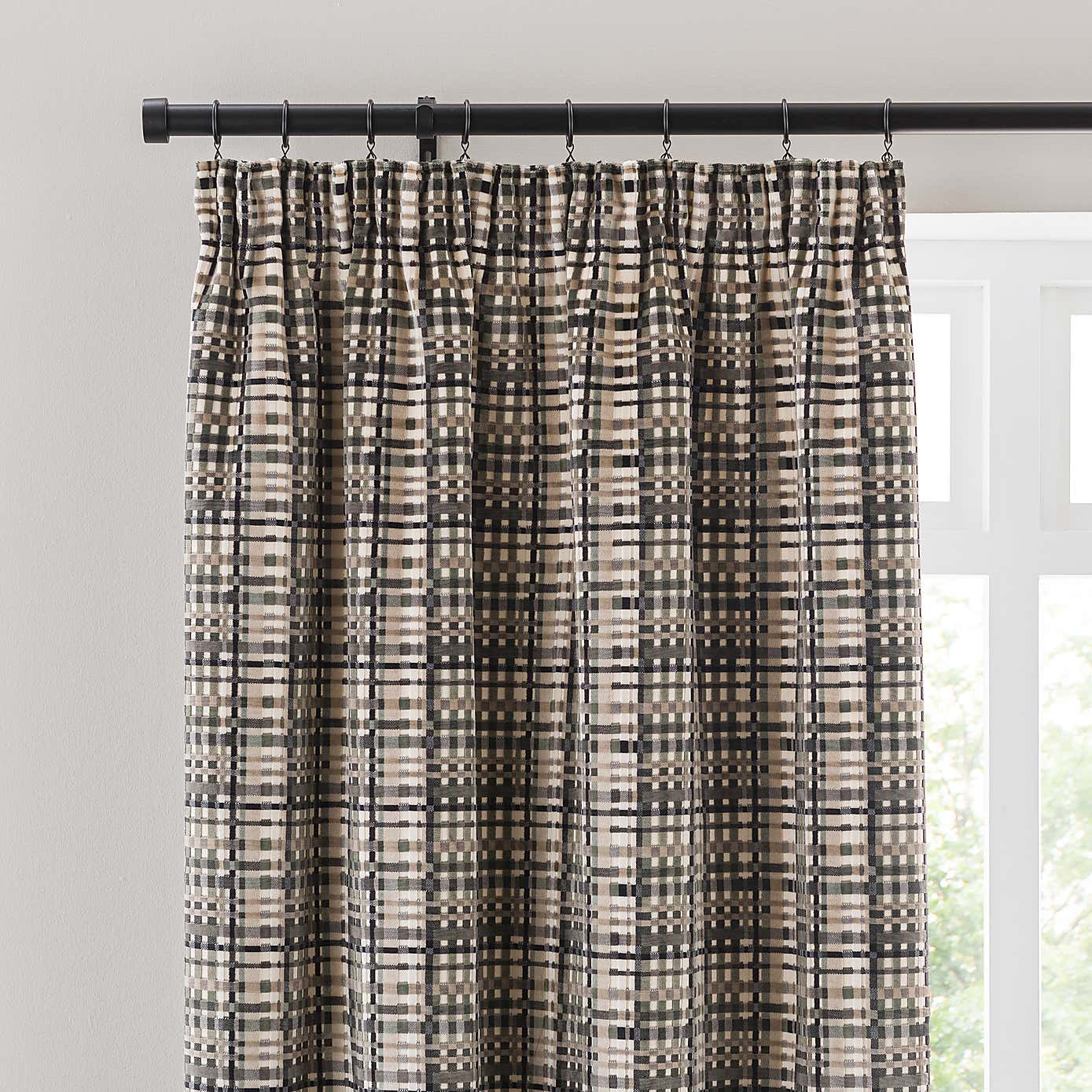 Roxana Cut Velvet Pencil Pleat Curtains