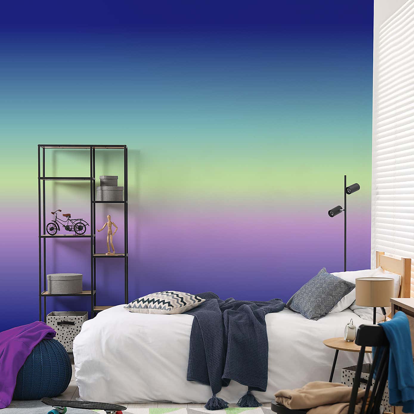 Ombre Rainbow Large Mural