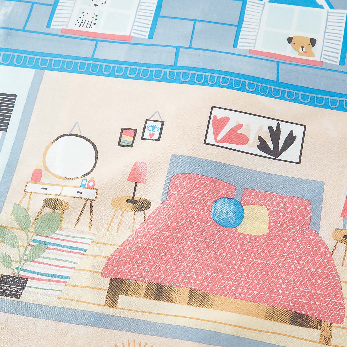 Dolls House Duvet Cover and Pillowcase Set