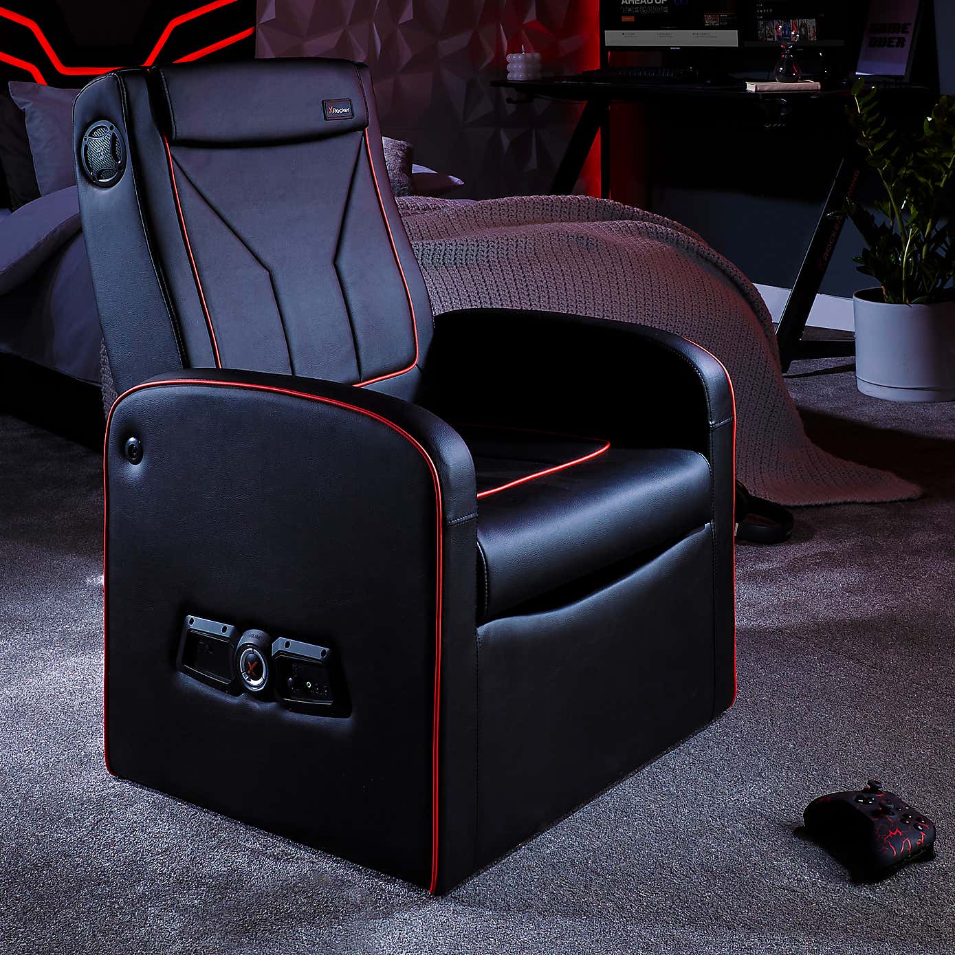 X Rocker Shift Luxe Jr 2.1 Storage Gaming Chair with Subwoofer