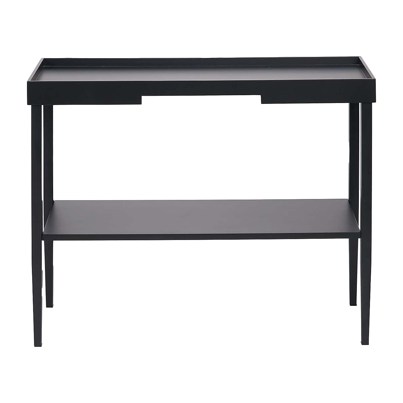 Marnie Console Table, Black Wood