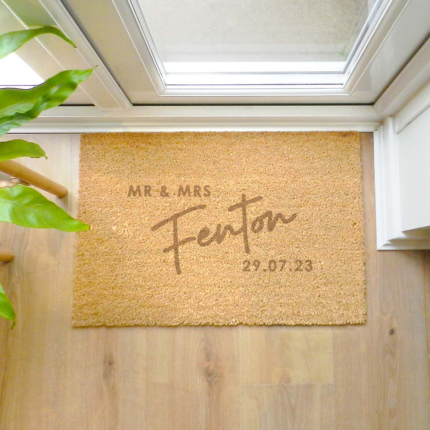 Personalised Rectangle Mr and Mrs Doormat