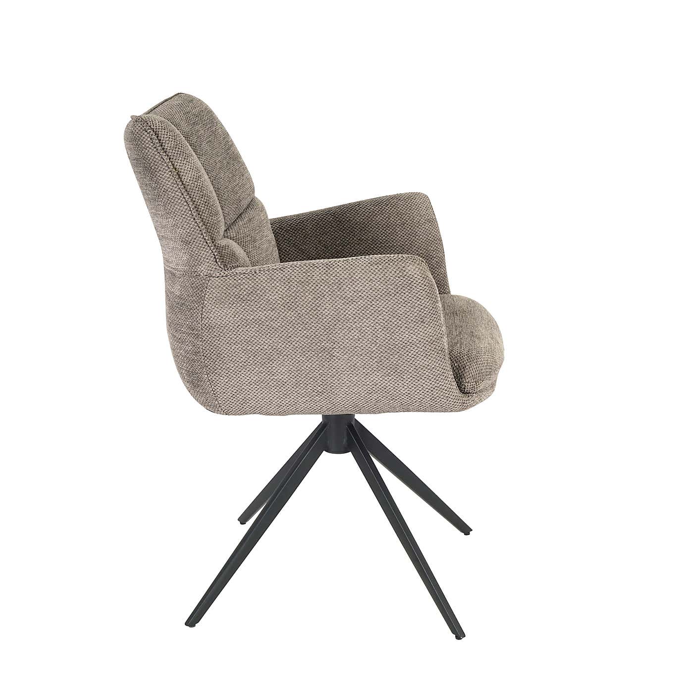 Indus Valley Camden Swivel Dining Chair, Chenille