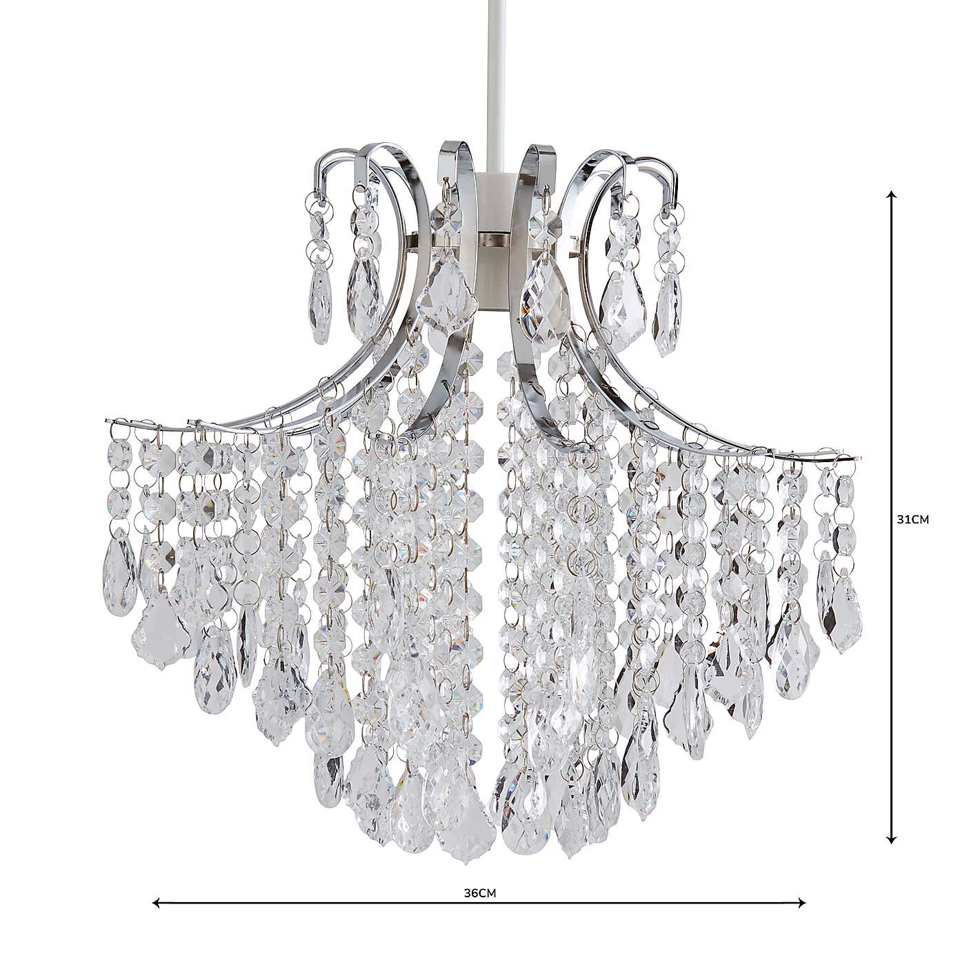 Sheridan Jewel Easy Fit Chandelier Pendant Shade
