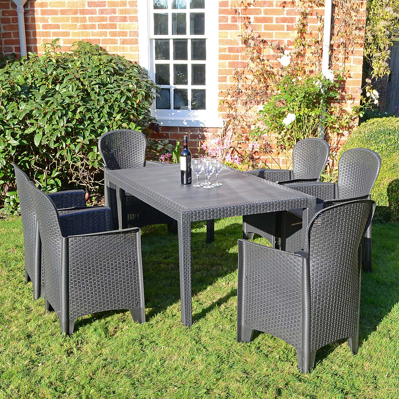 Trabella Salerno 6 Seat Dining Set with Sicily Chairs