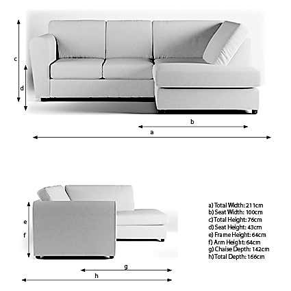 Blake Soft Texture Fabric 3 Seater Corner Sofa