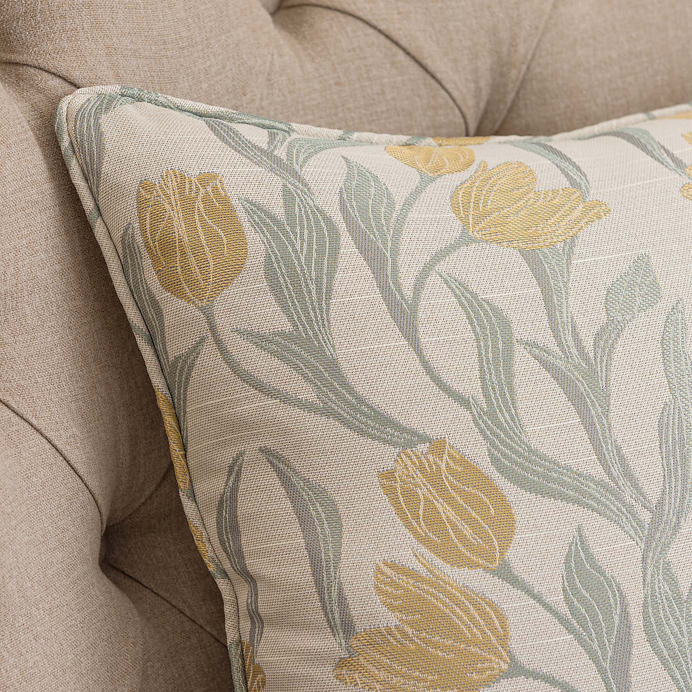 Tulip Jacquard Pencil Pleat Curtains