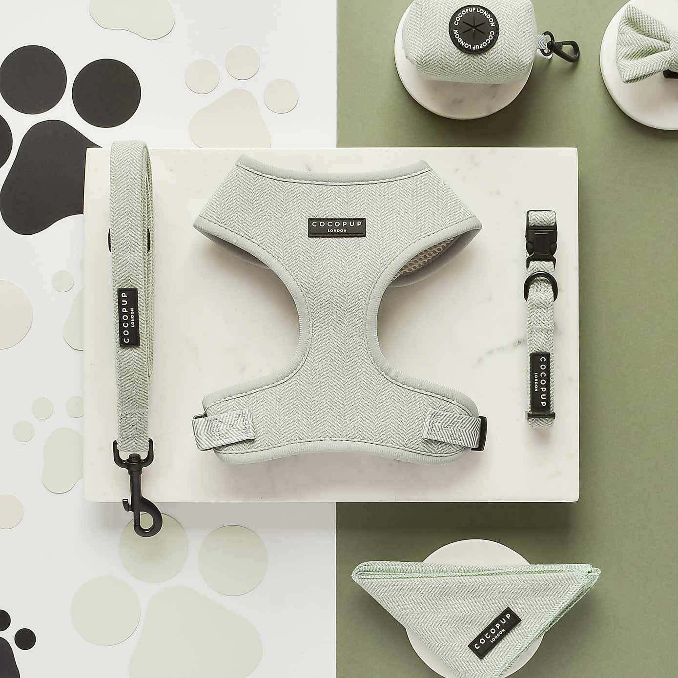 Cocopup Tweed Dog Collar and Lead