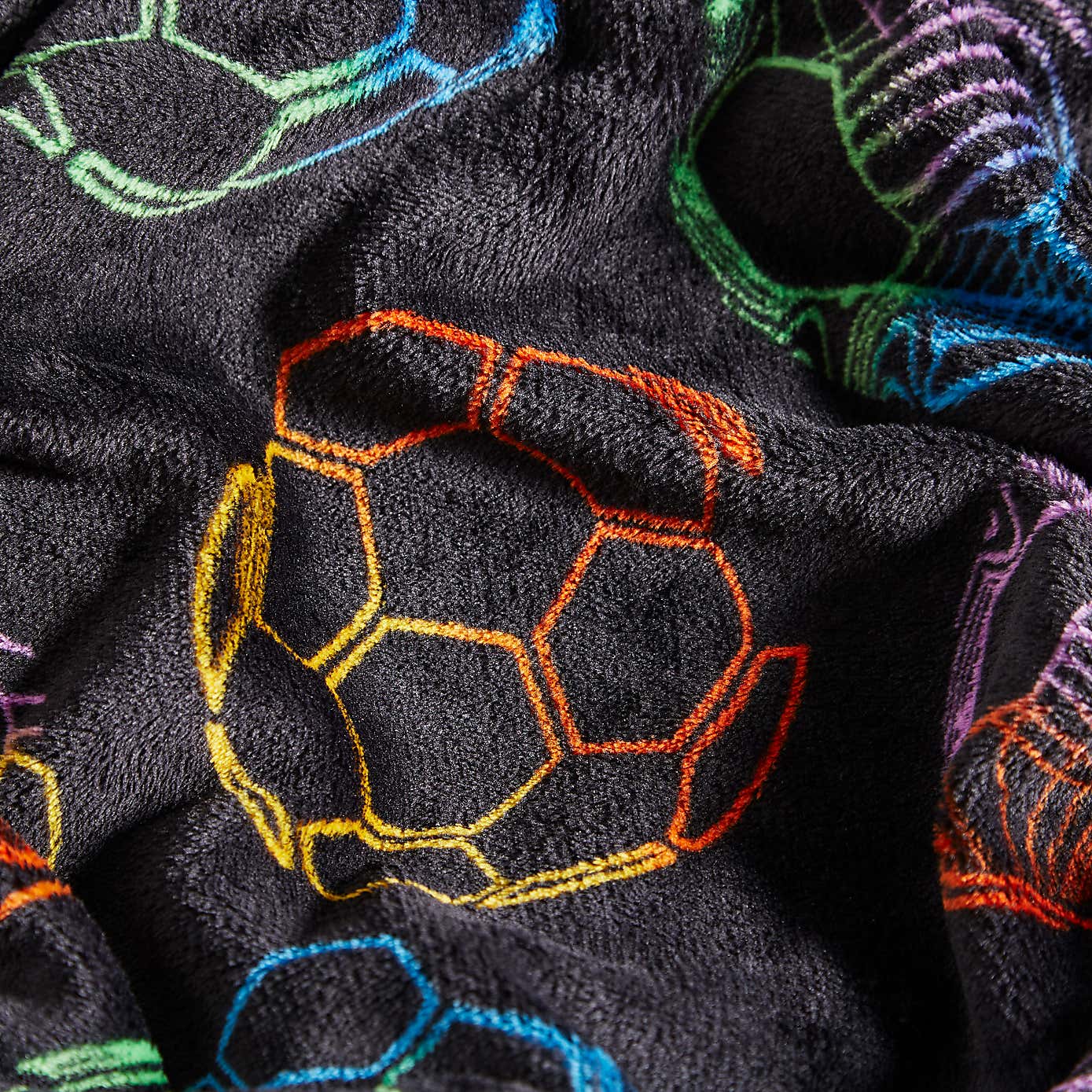Bright Ombre Football Fleece Blanket