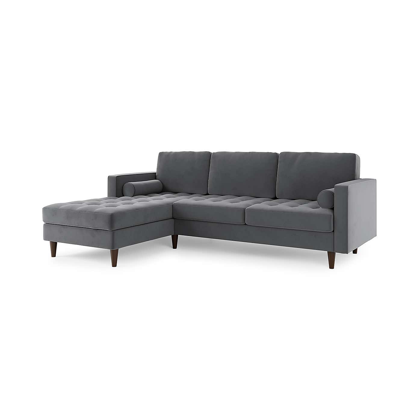 Zoe 4 Seater Corner Double Sofa Bed, Velvet