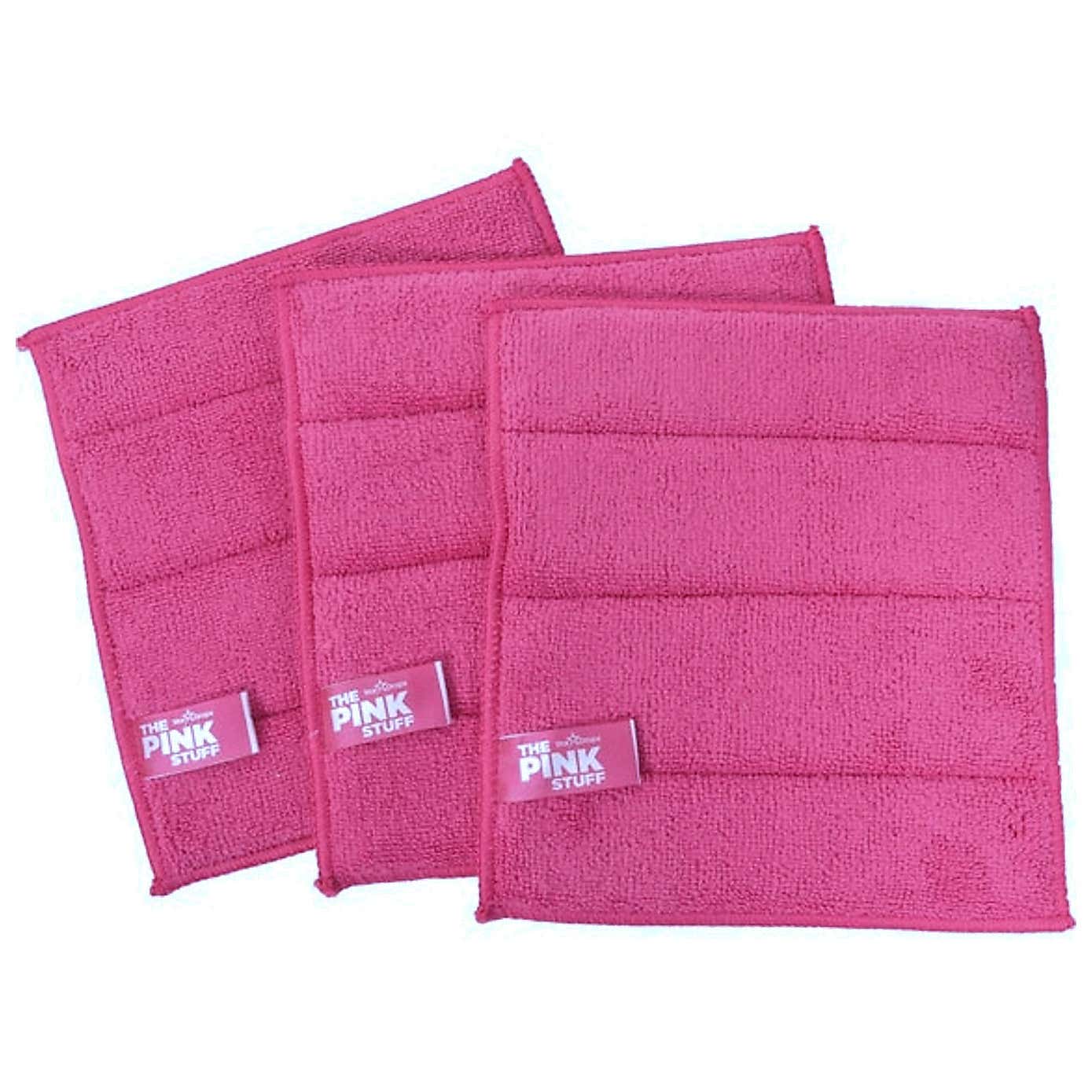 The Pink Stuff Pack of 3 Microfibre Pads