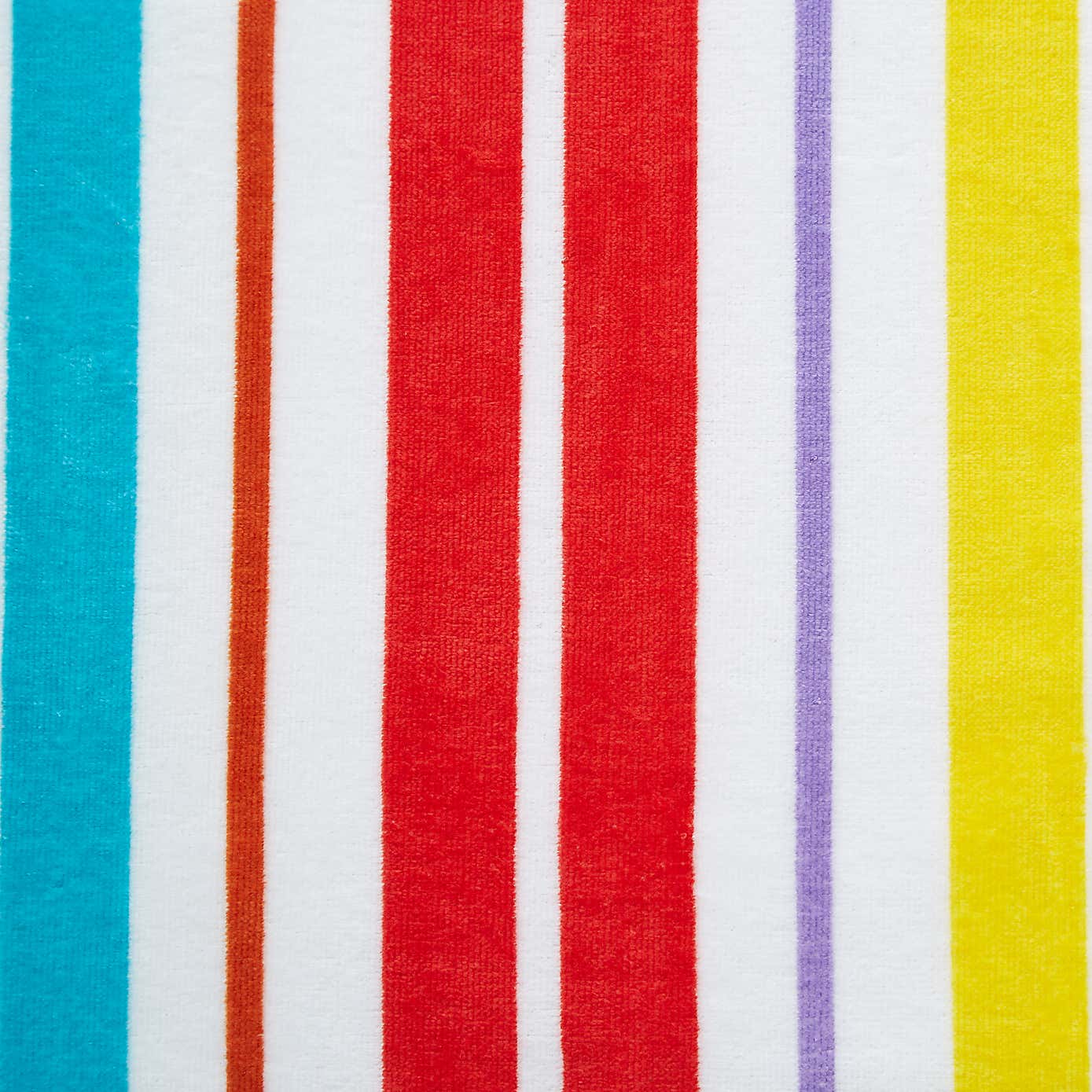 Catherine Lansfield Rainbow Stripe Cotton Beach Towel