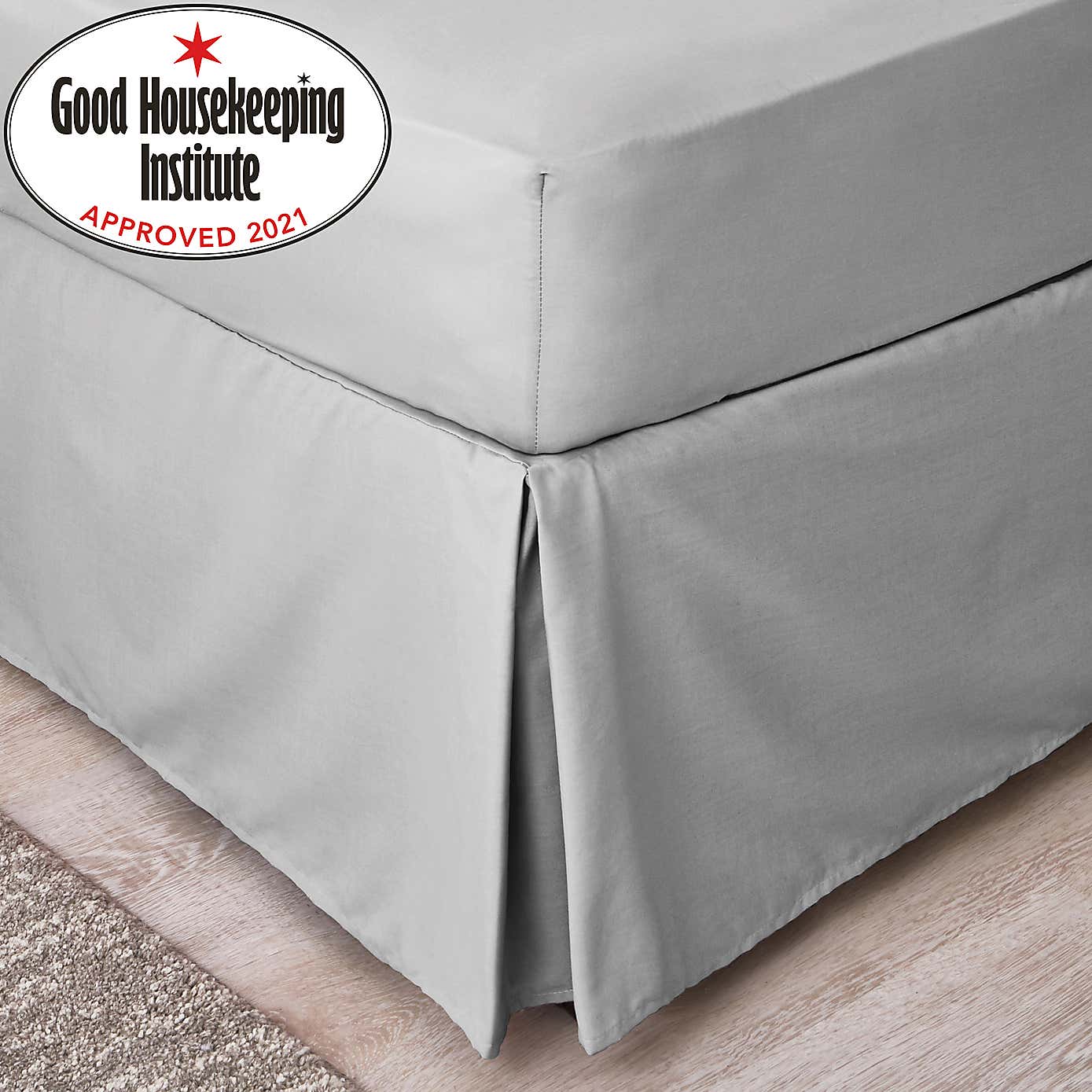 Non Iron Plain Dye Slate Grey Divan Trim