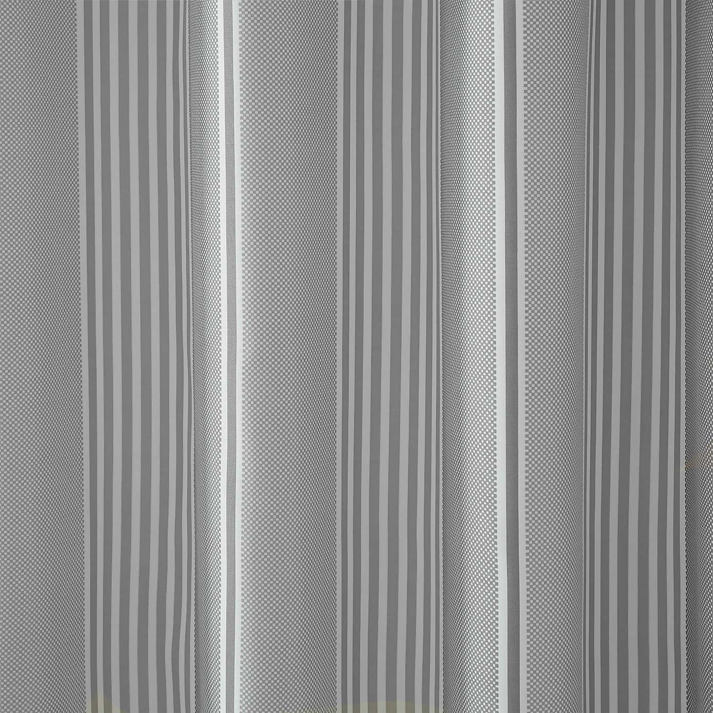 Catherine Lansfield Textured Stripe Shower Curtain