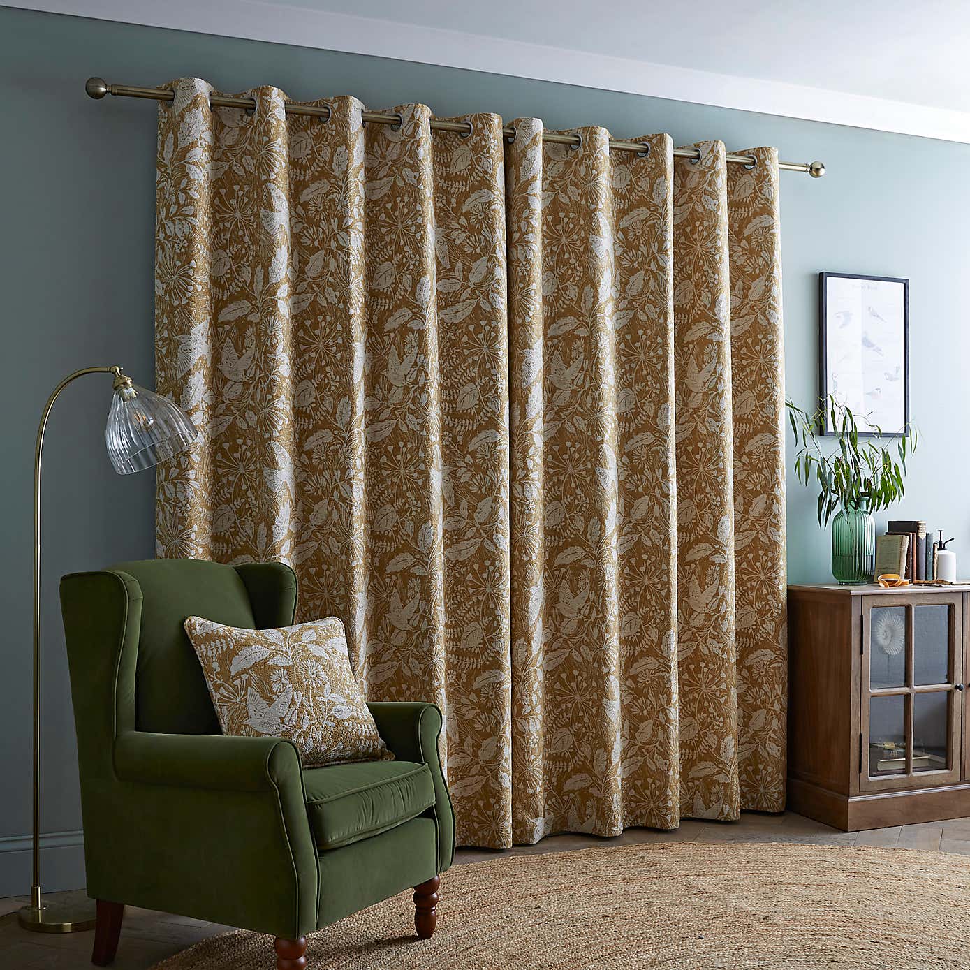 Meadow Starling Eyelet Curtains