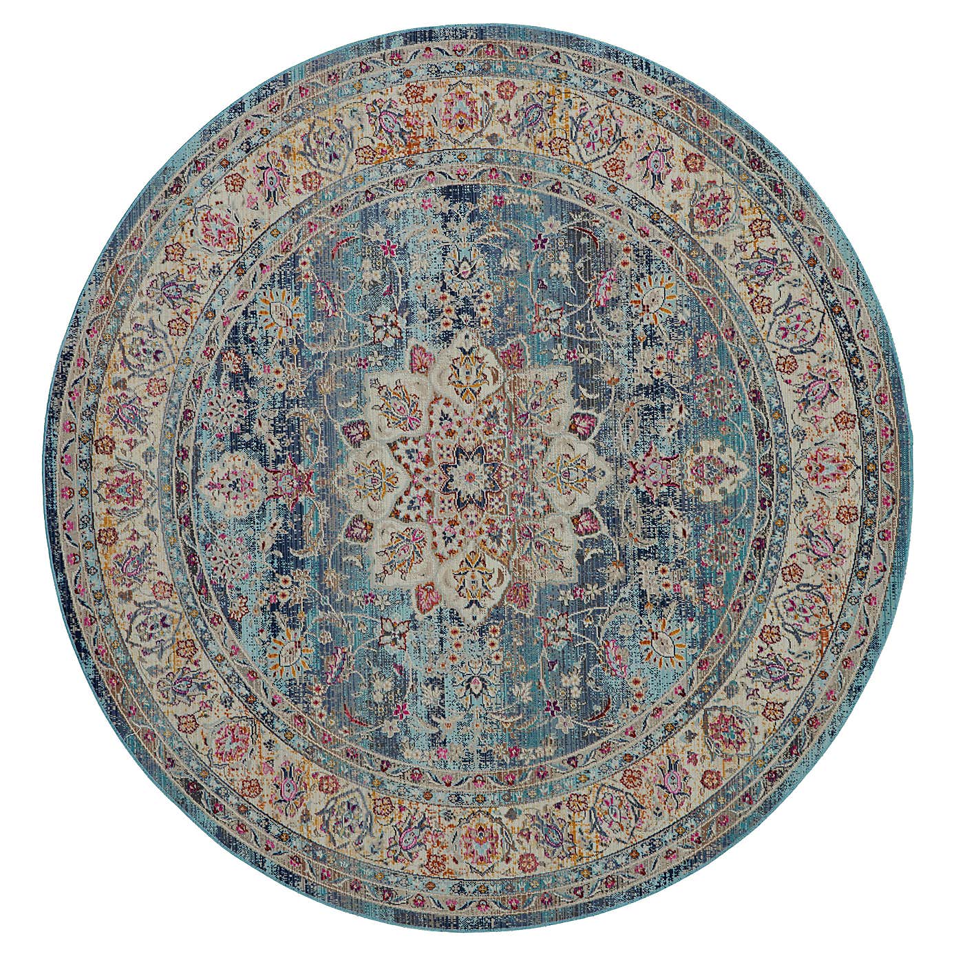 Vintage Kashan 1 Round Rug