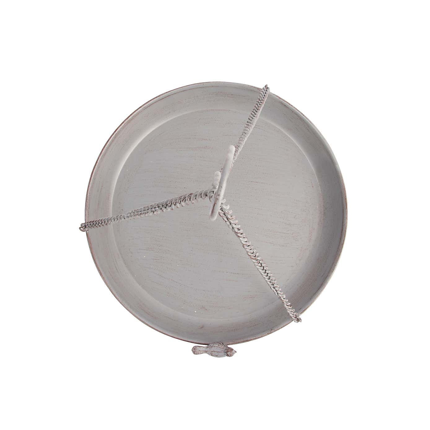 Fallen Fruits Grey Metal Hanging Bird Bath