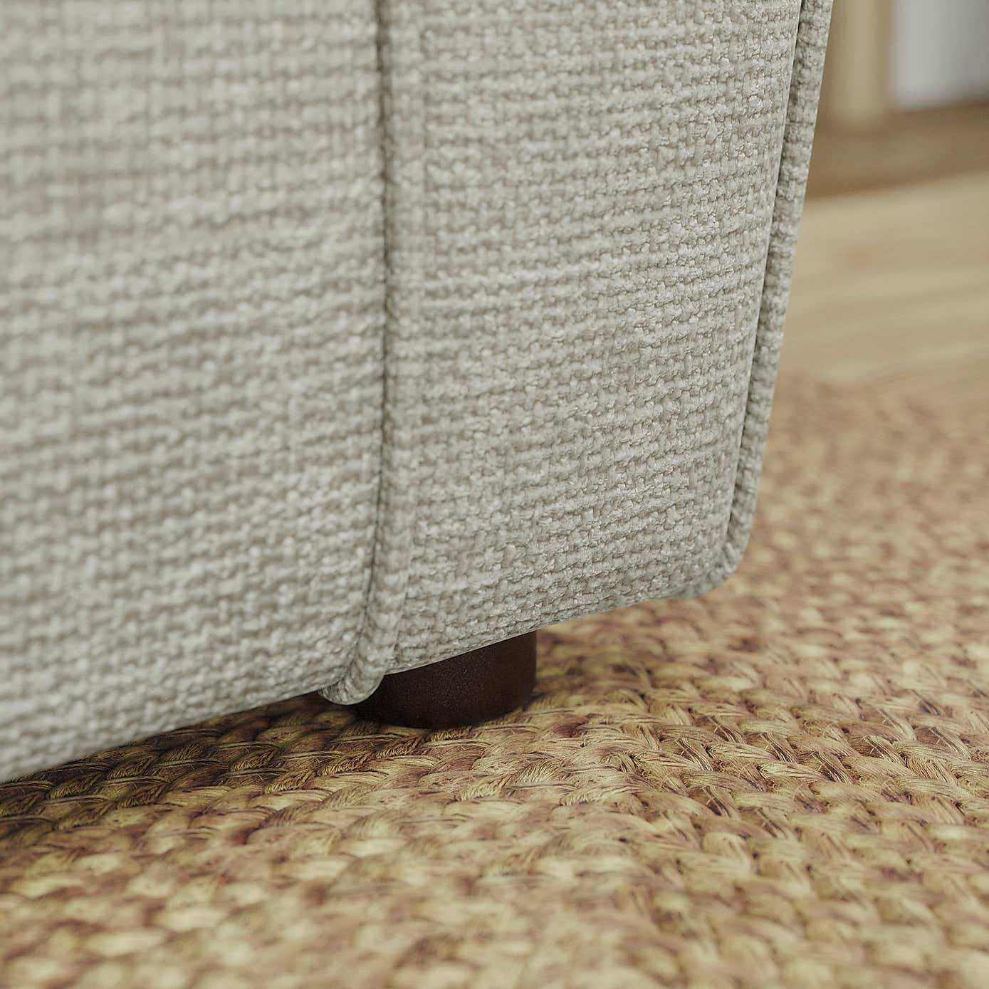 Blake Curved Arm Chunky Chenille 3 Seater Sofa