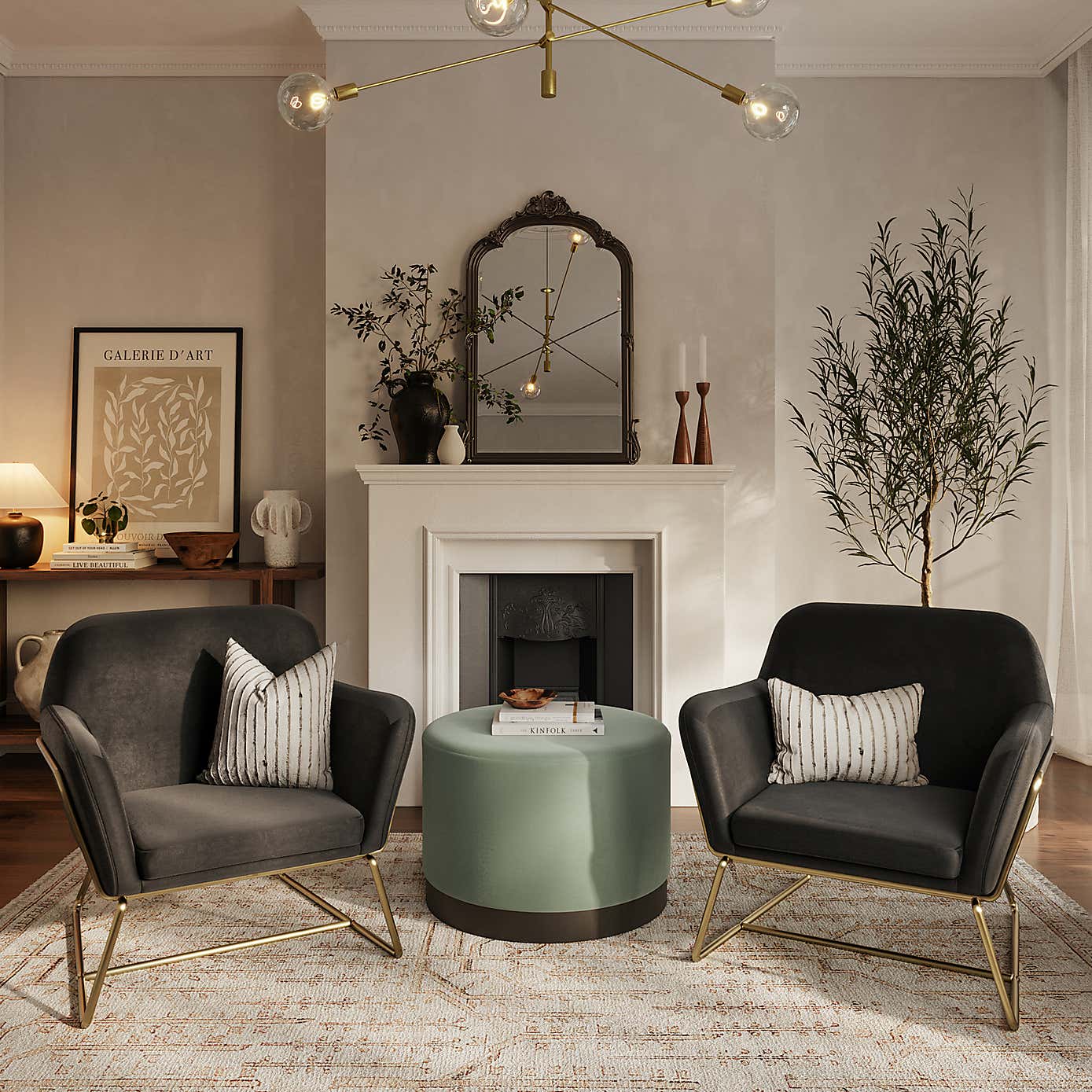 Charles Velvet Armchair